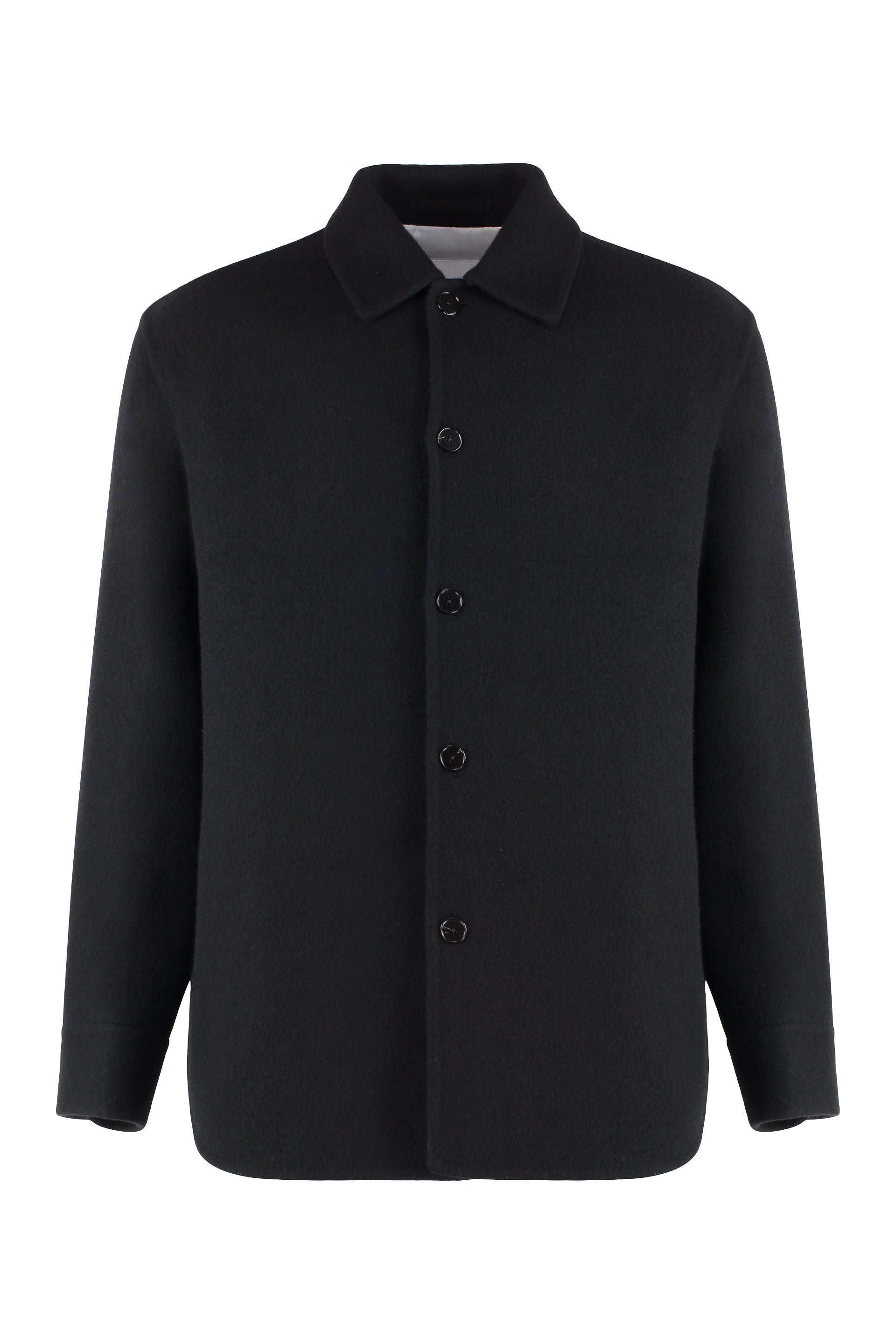 Virgin wool overshirt