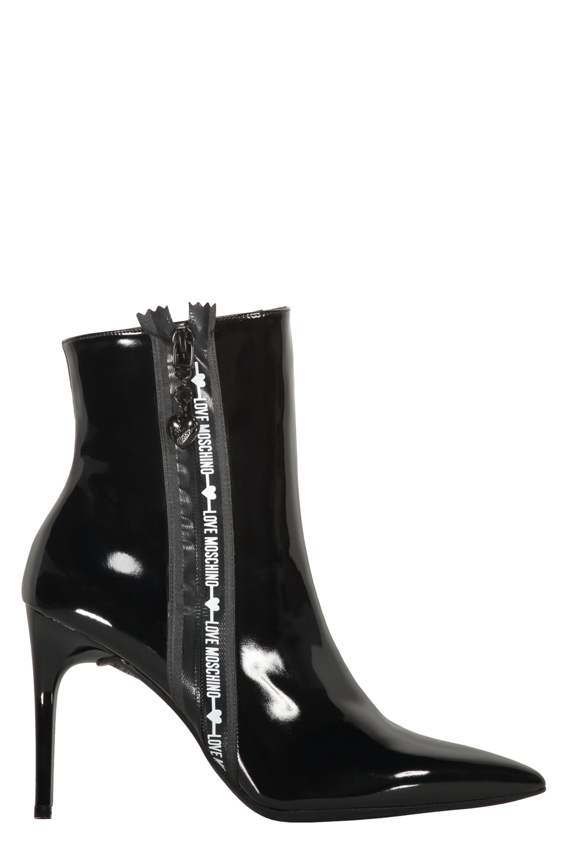 Patent leather boots