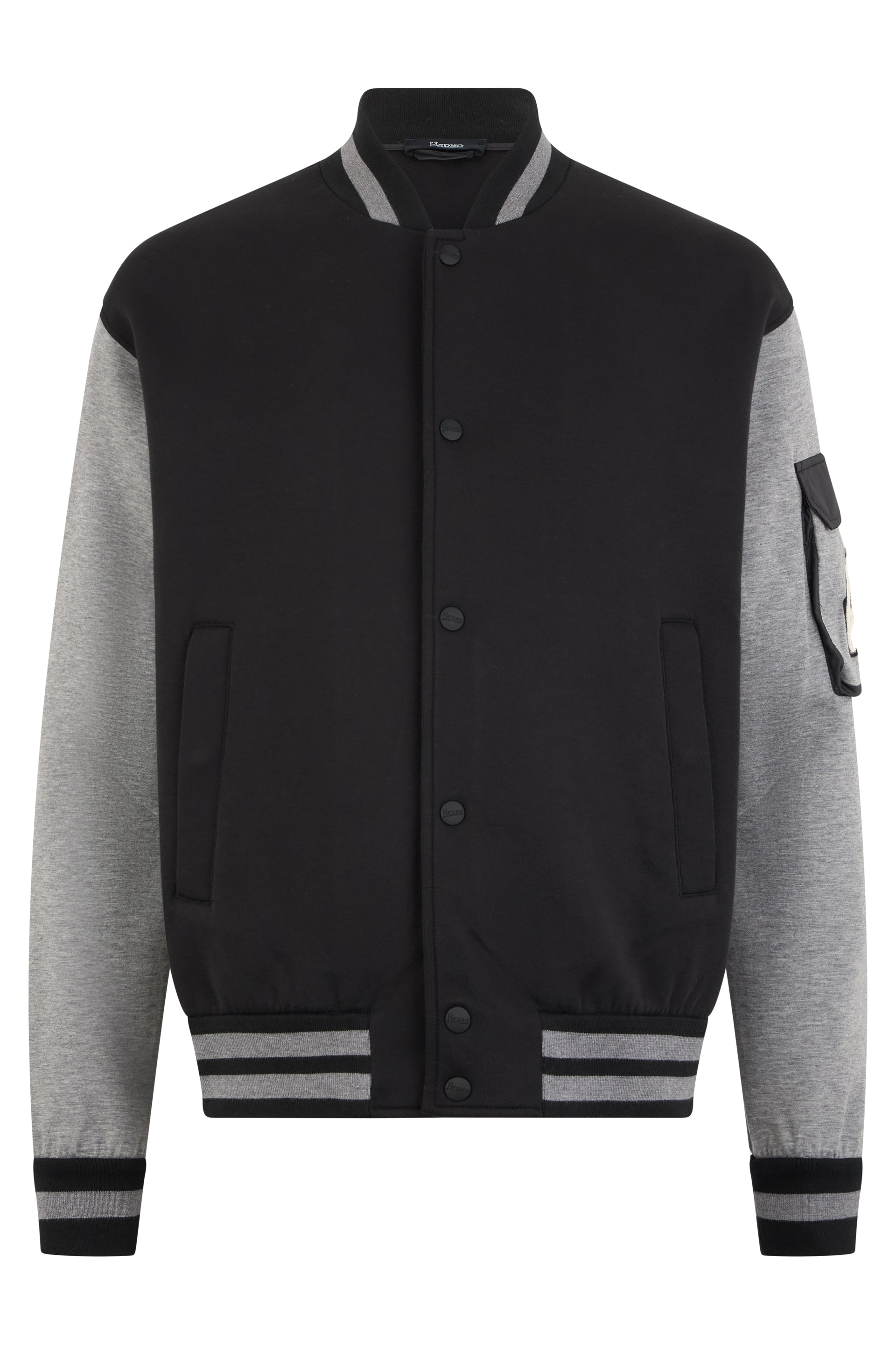 Sports bomber jacket in shades of black and gray