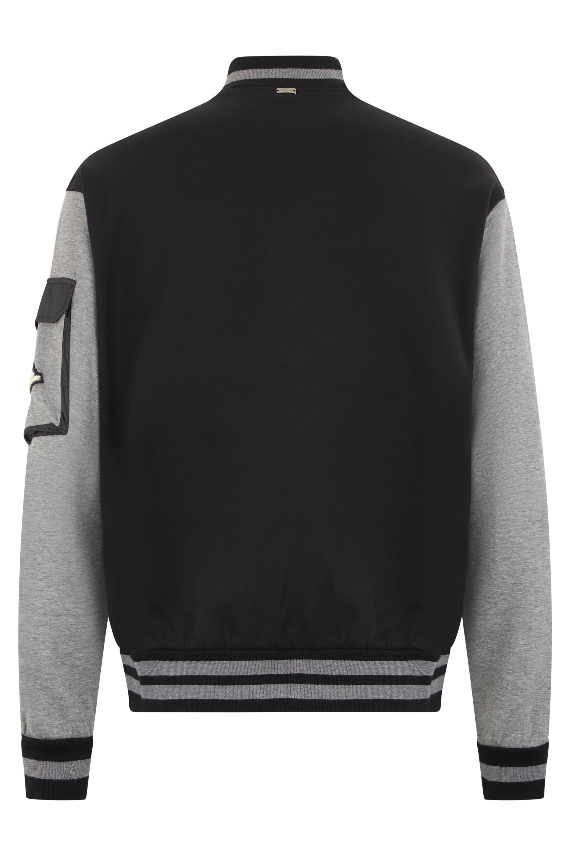 Sports bomber jacket in shades of black and gray