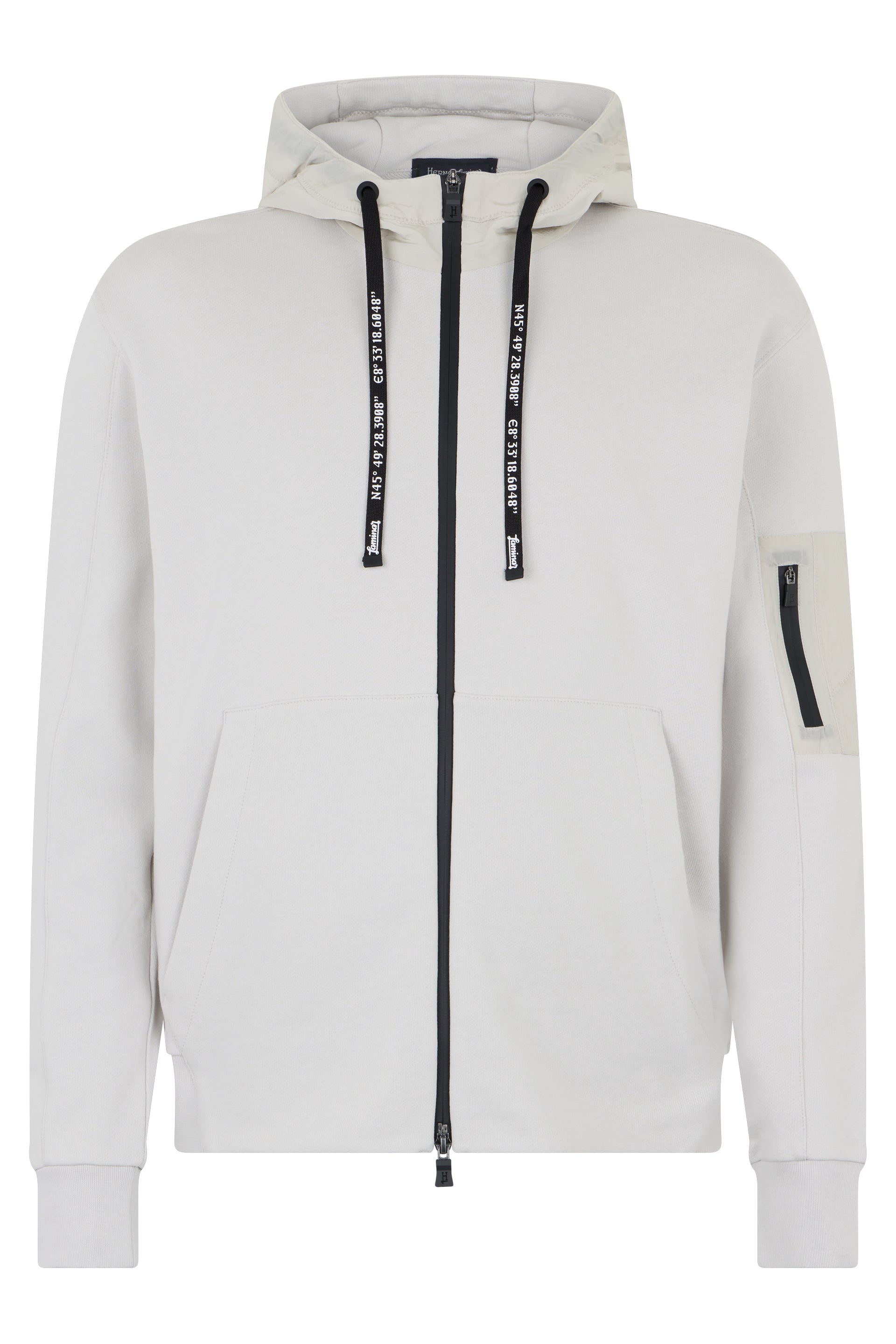 White hoodie with elegant and versatile design