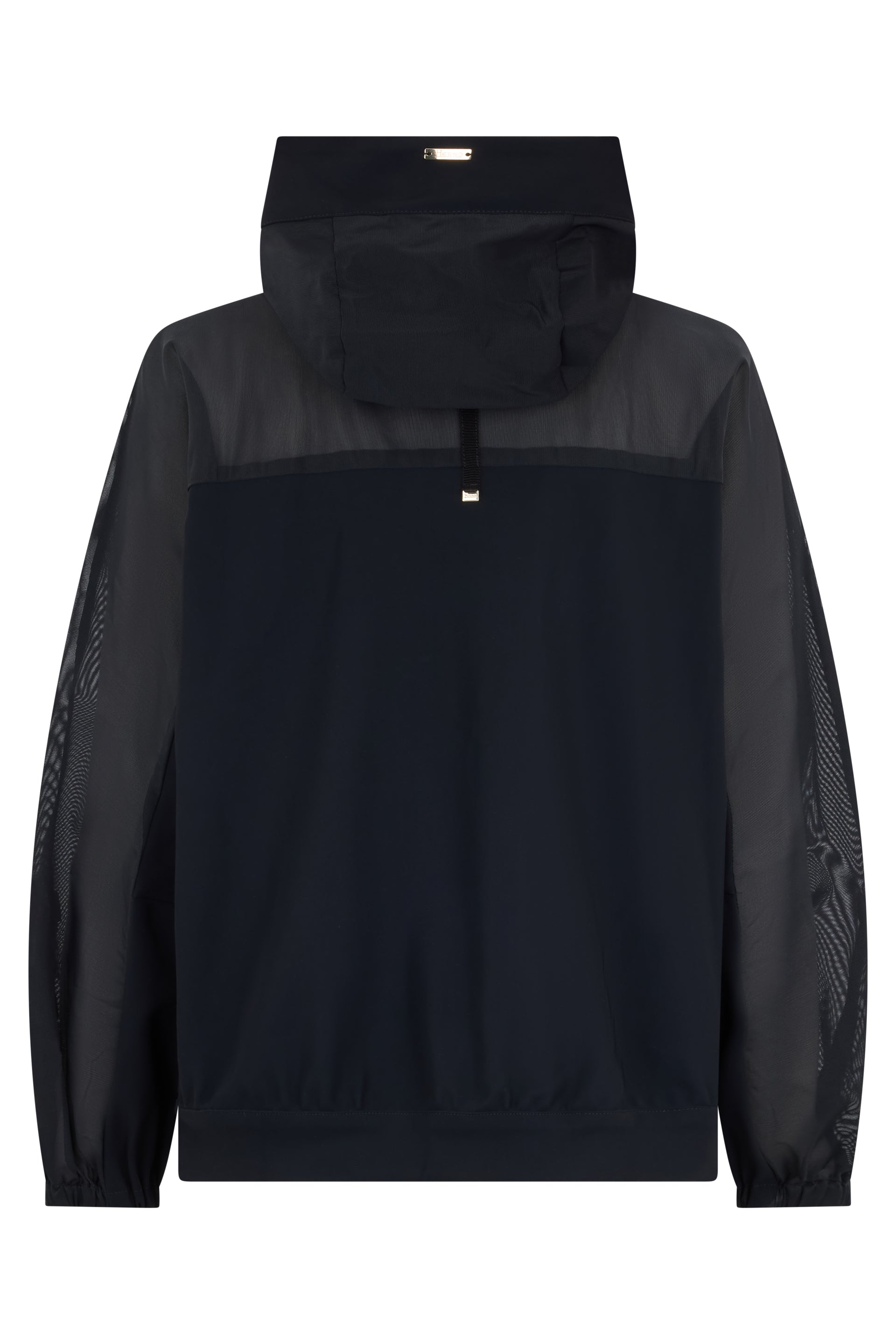 Black jacket with hood in versatile design
