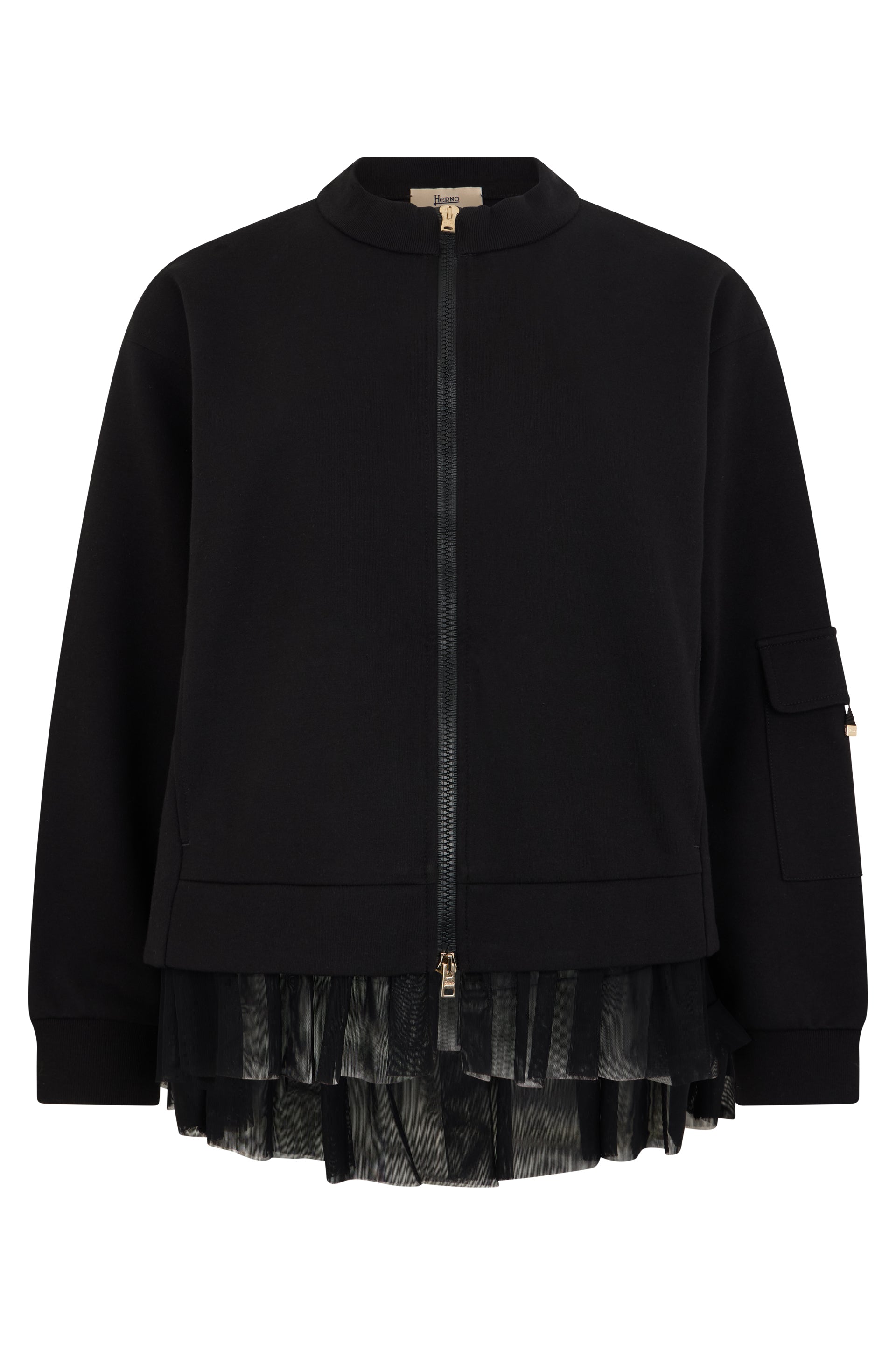 Black wide jacket, elegance and versatility assured