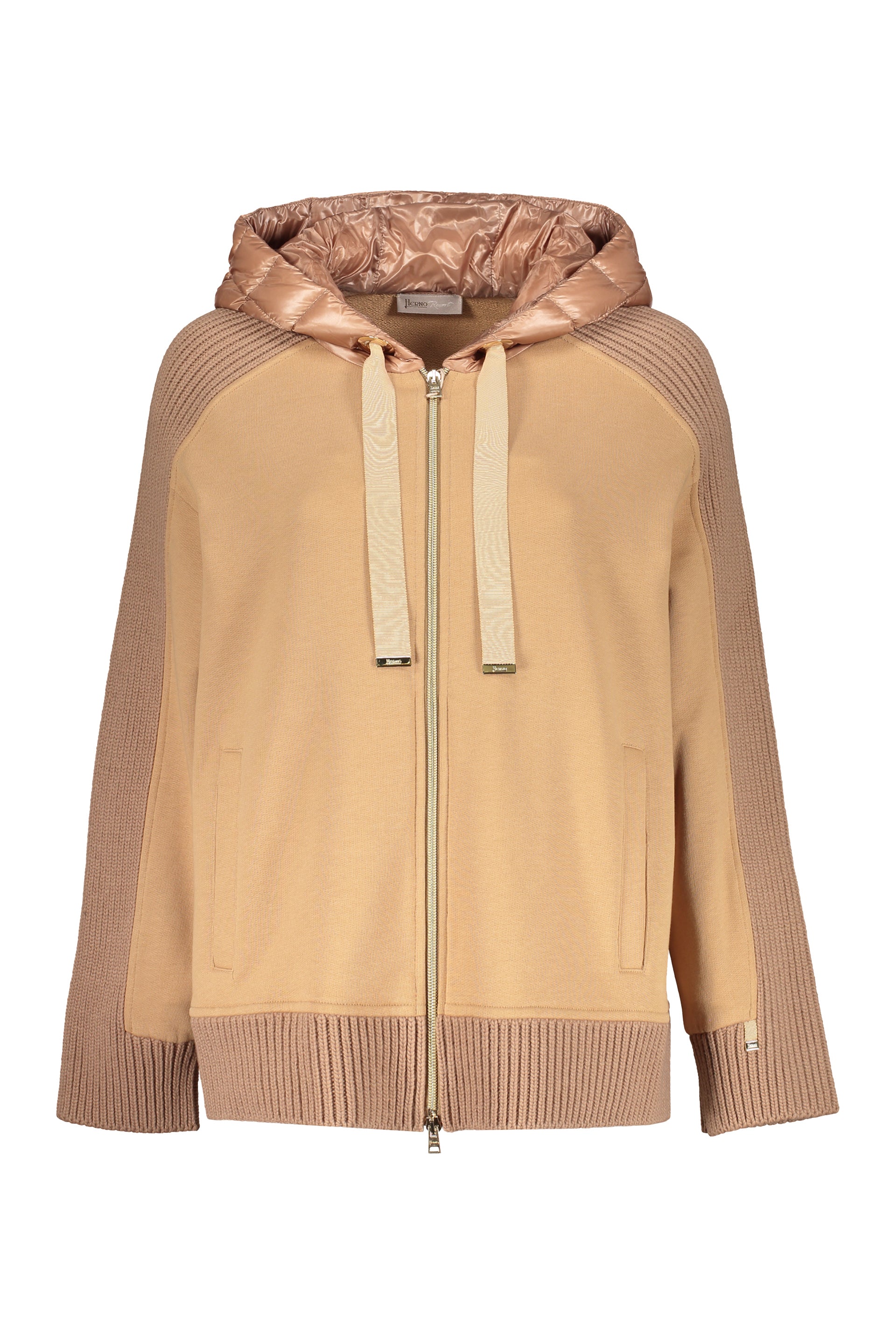 Zippered sweatshirt-cardigan