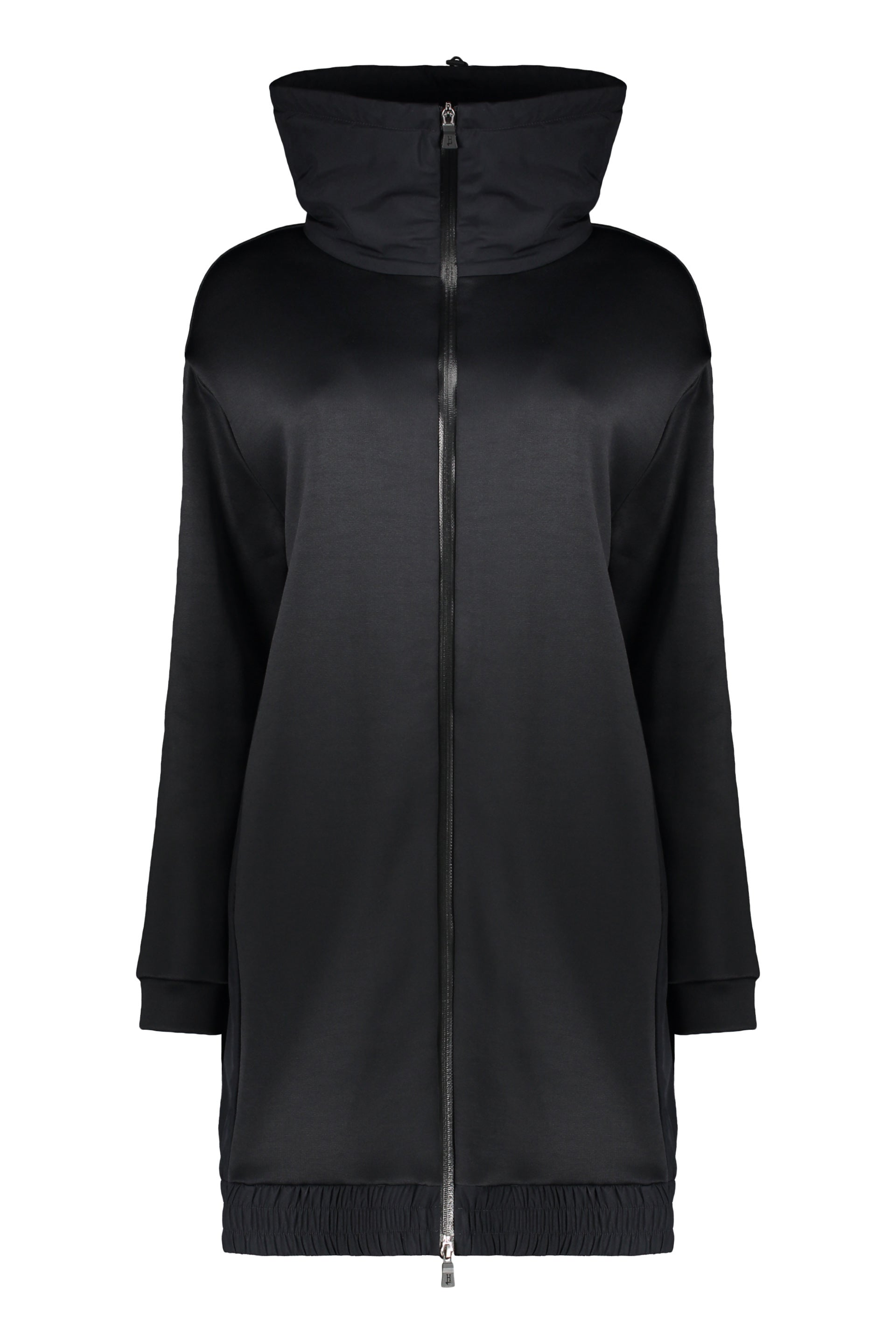 Light black cardigan with high collar