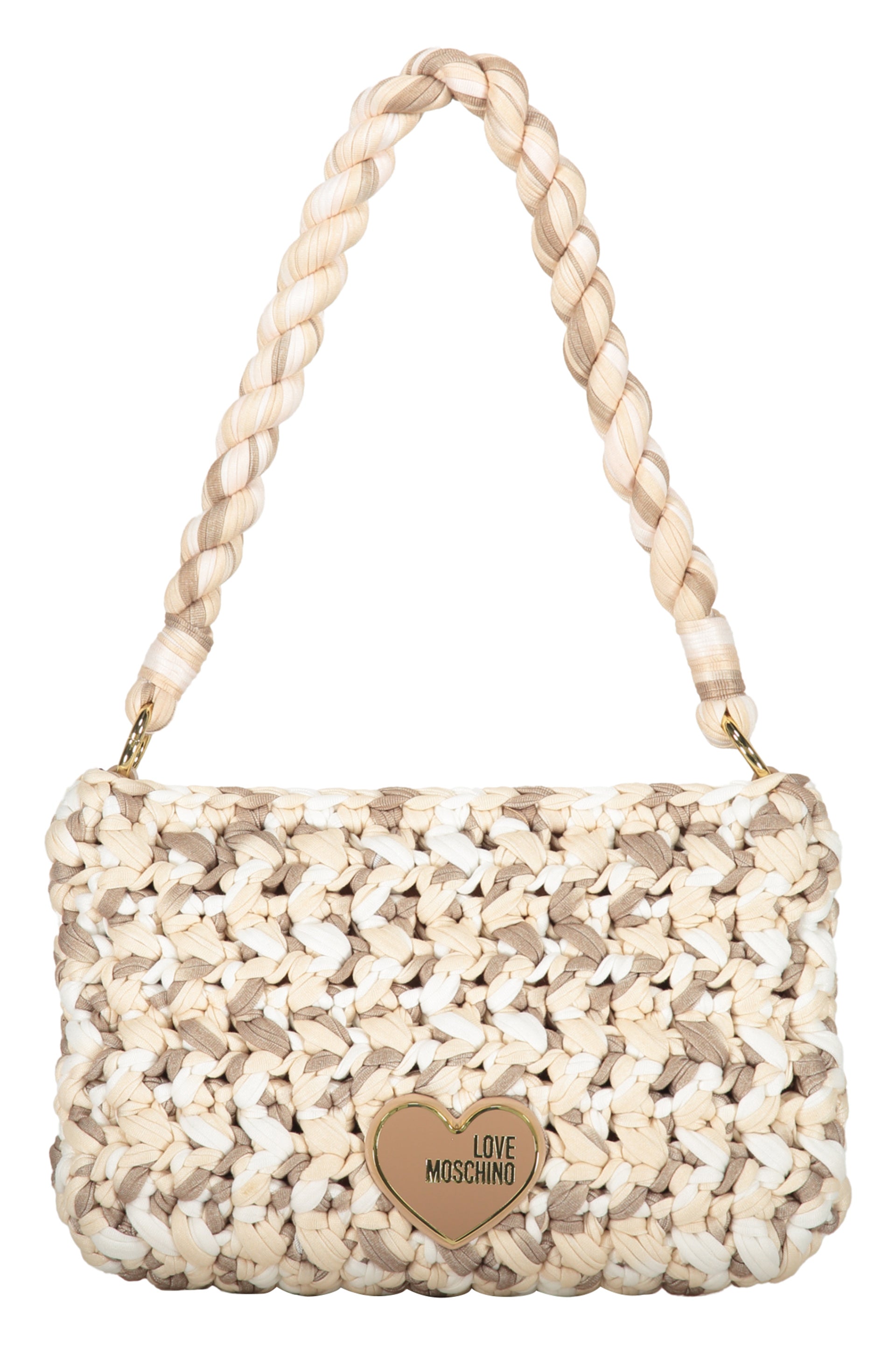 Crochet-knit shoulder bag