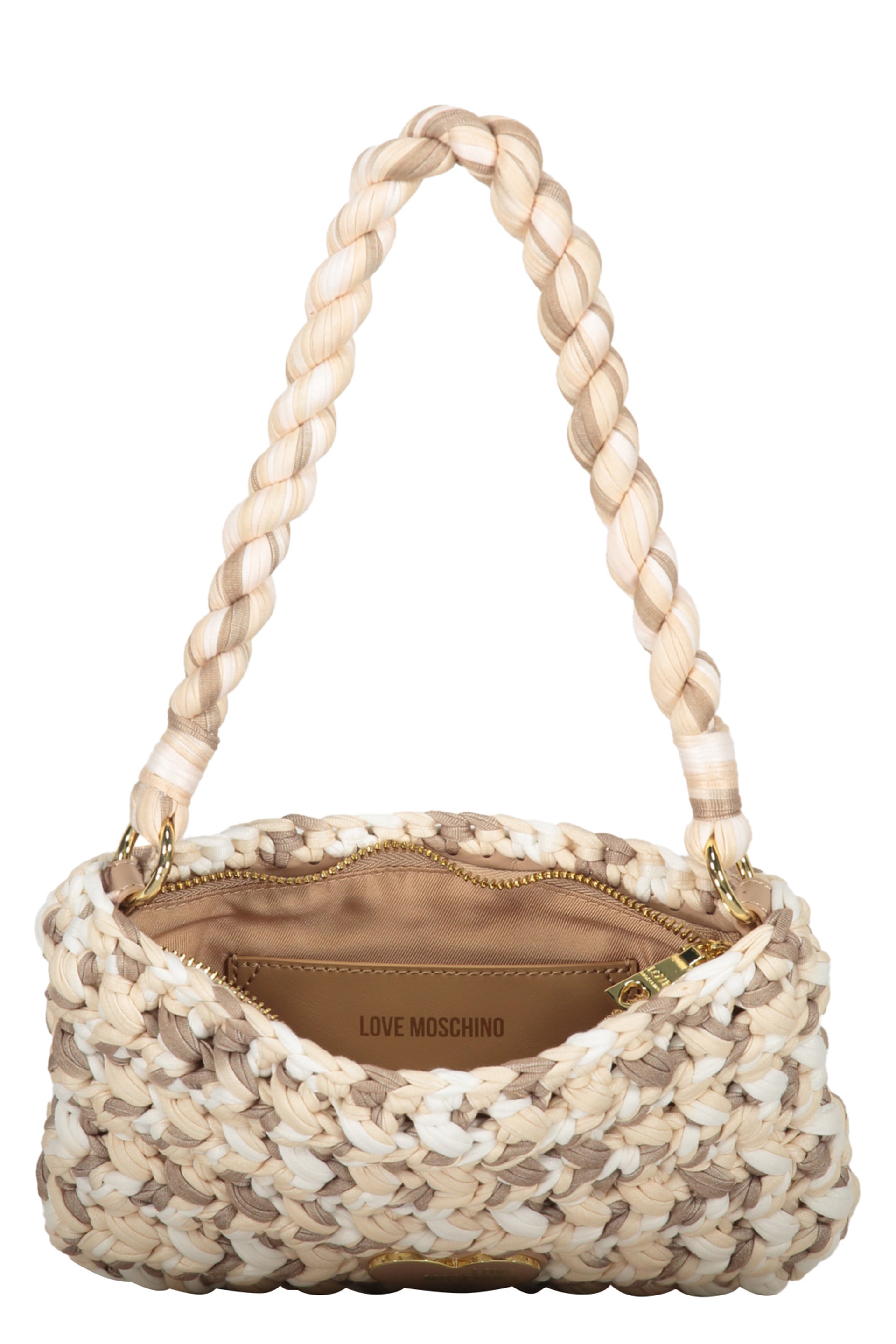 Crochet-knit shoulder bag