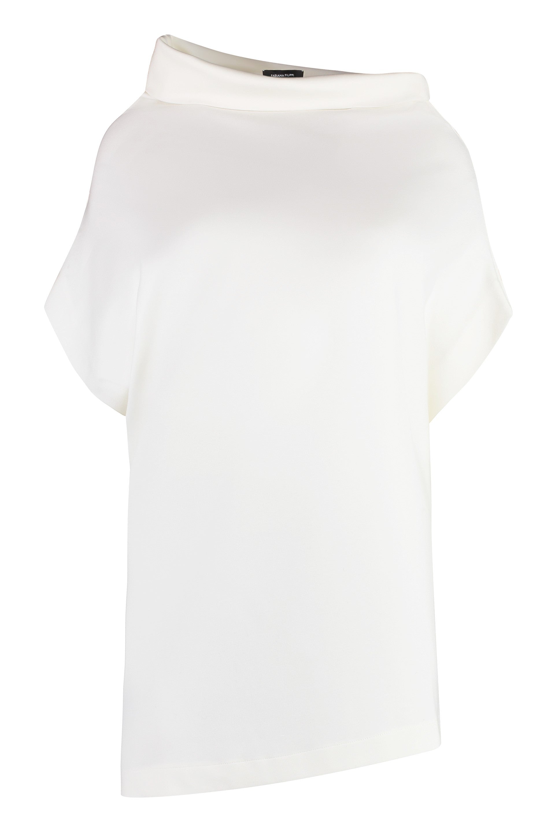 Pleated jersey blouse