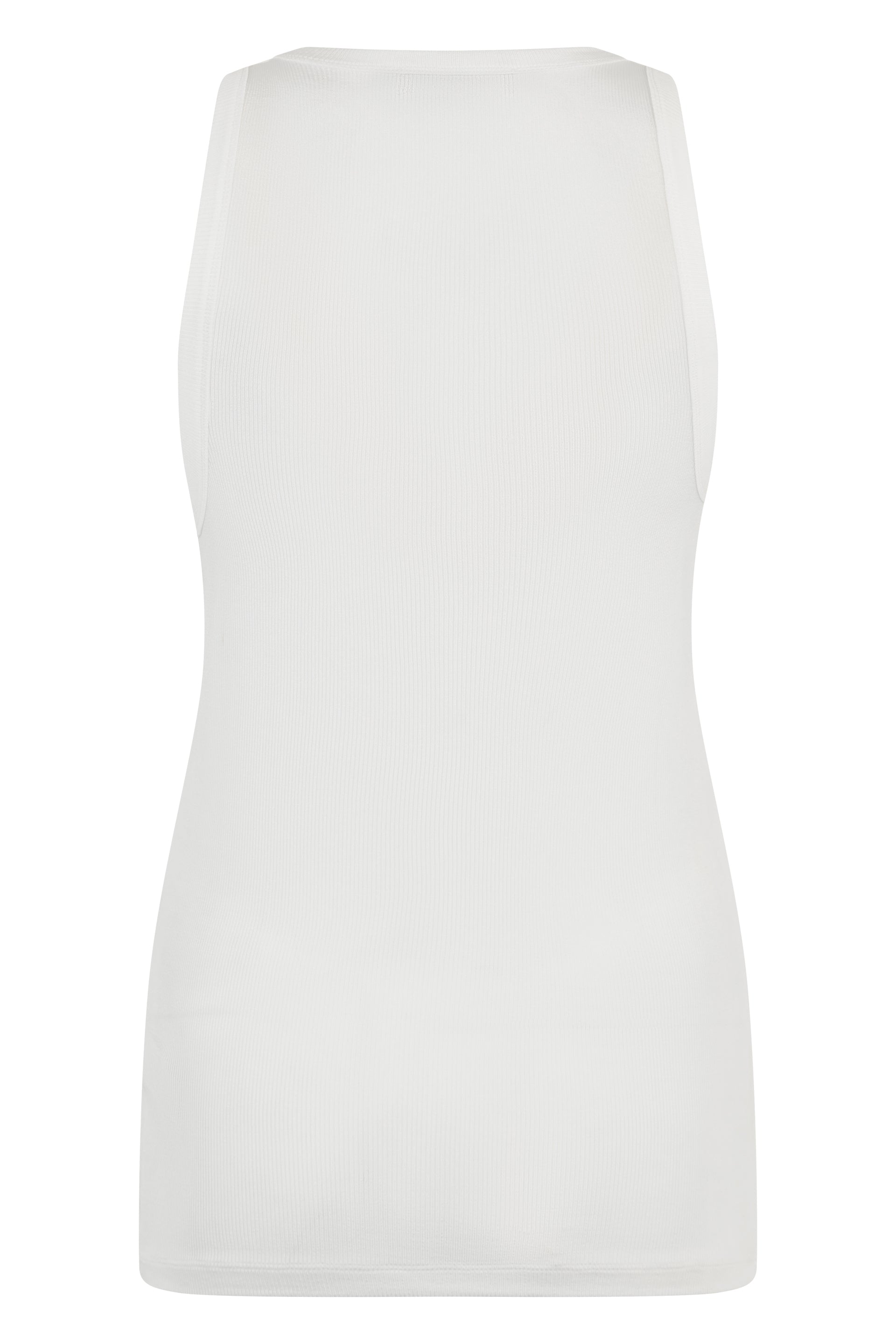 Sleeveless white versatile and comfortable top.