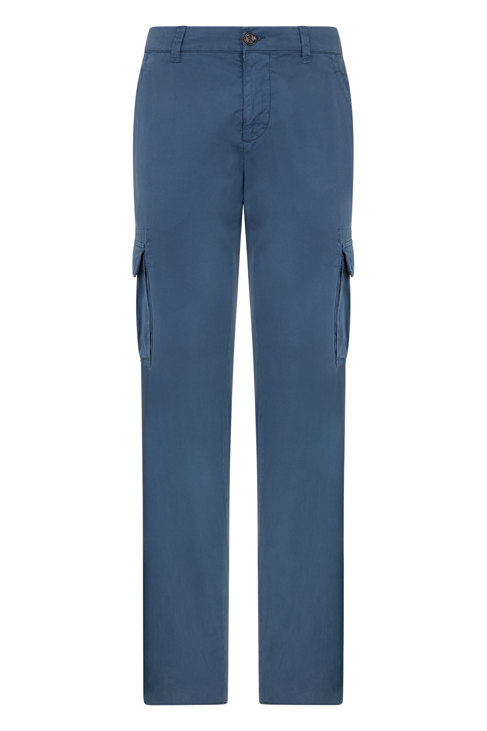 Cargo pants in shades of blue, casual and versatile.