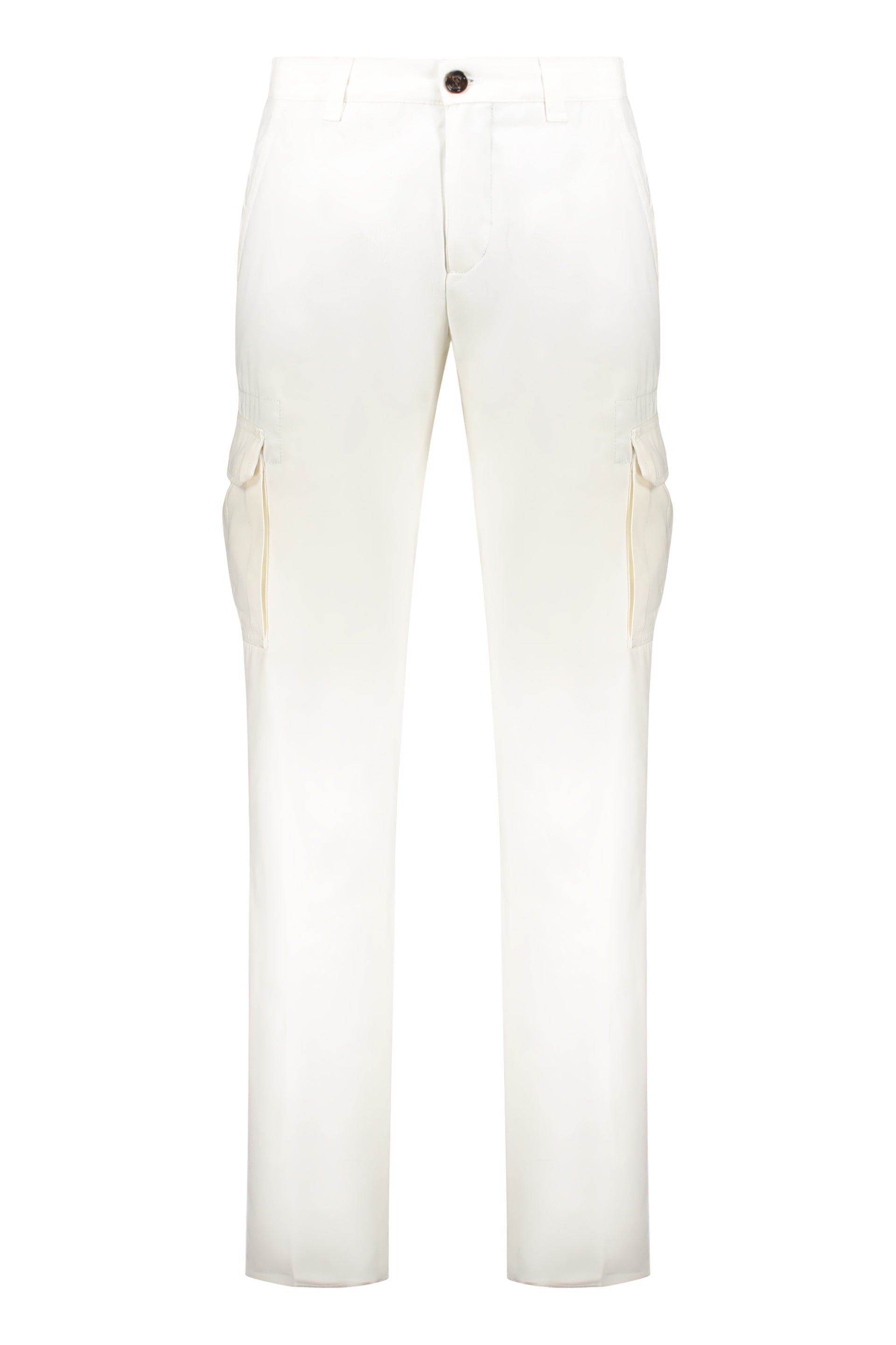 Elegant and versatile white trousers in lightweight fabric