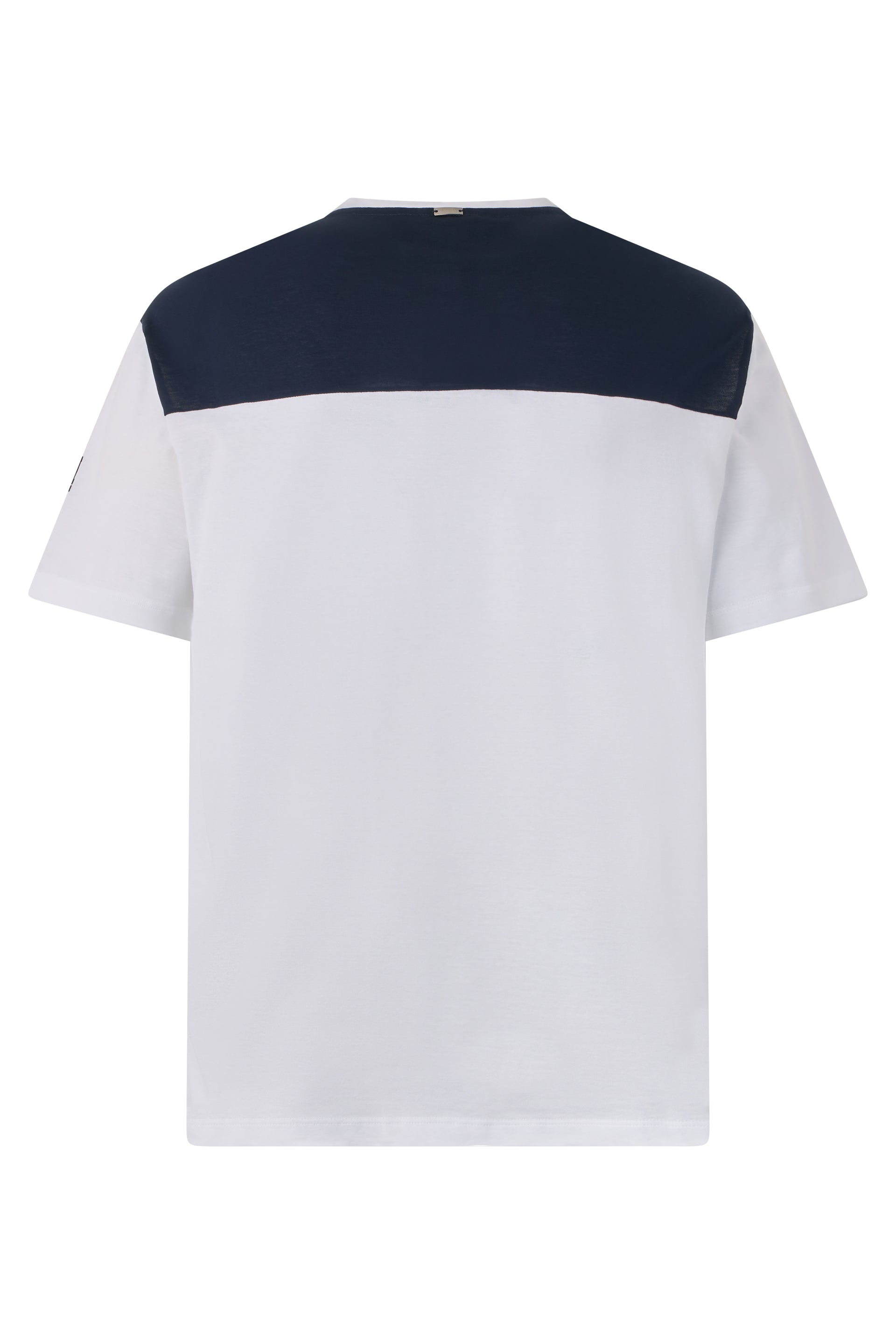 White T-shirt with Elegant Contrast Pocket