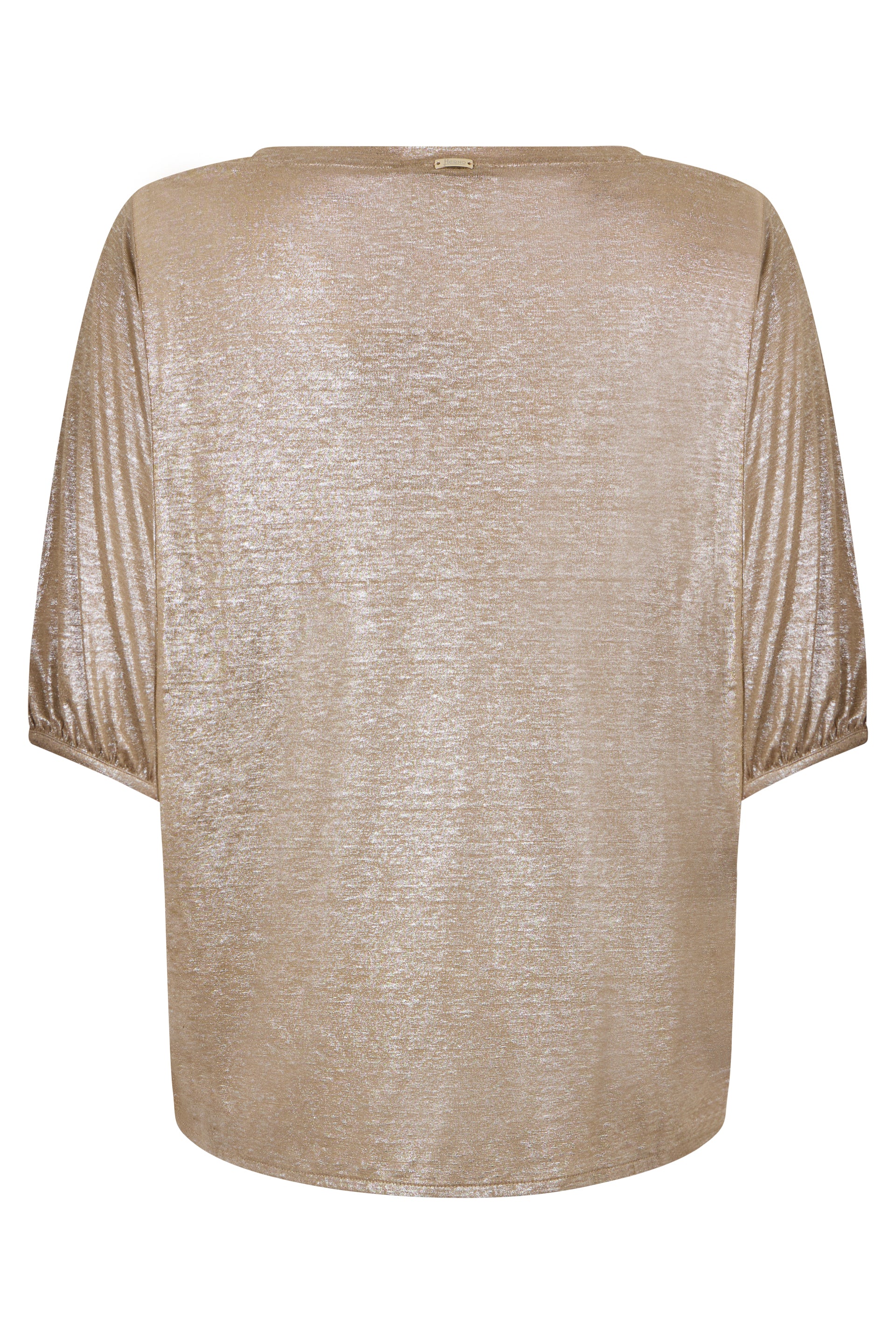 Loose beige long top with kimono sleeves