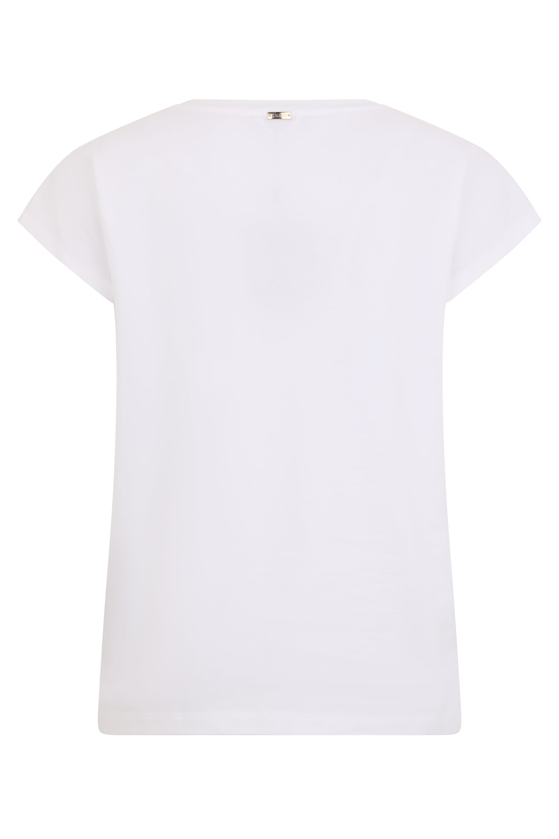White T-shirt with rhinestone logo