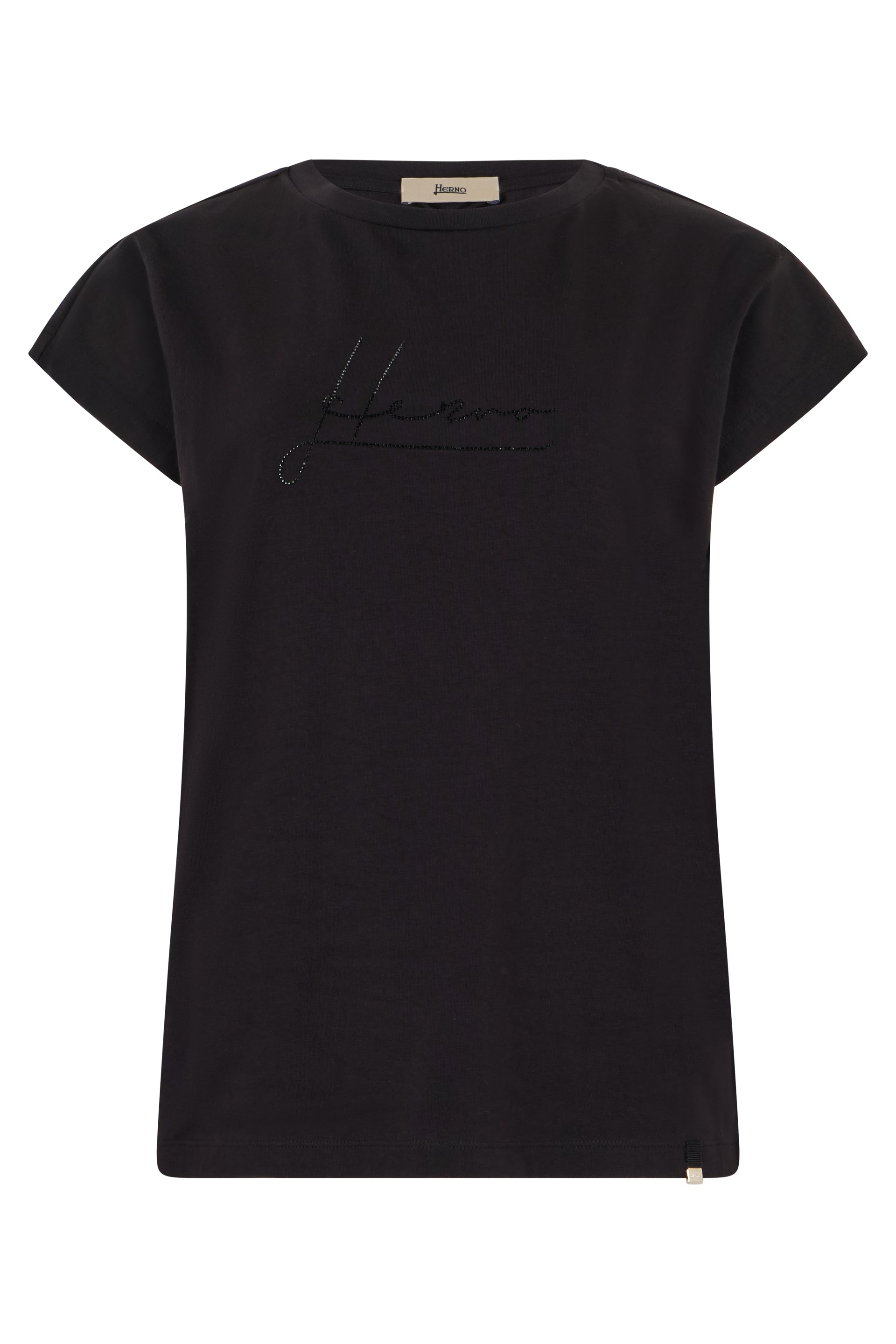 Black cotton T-shirt