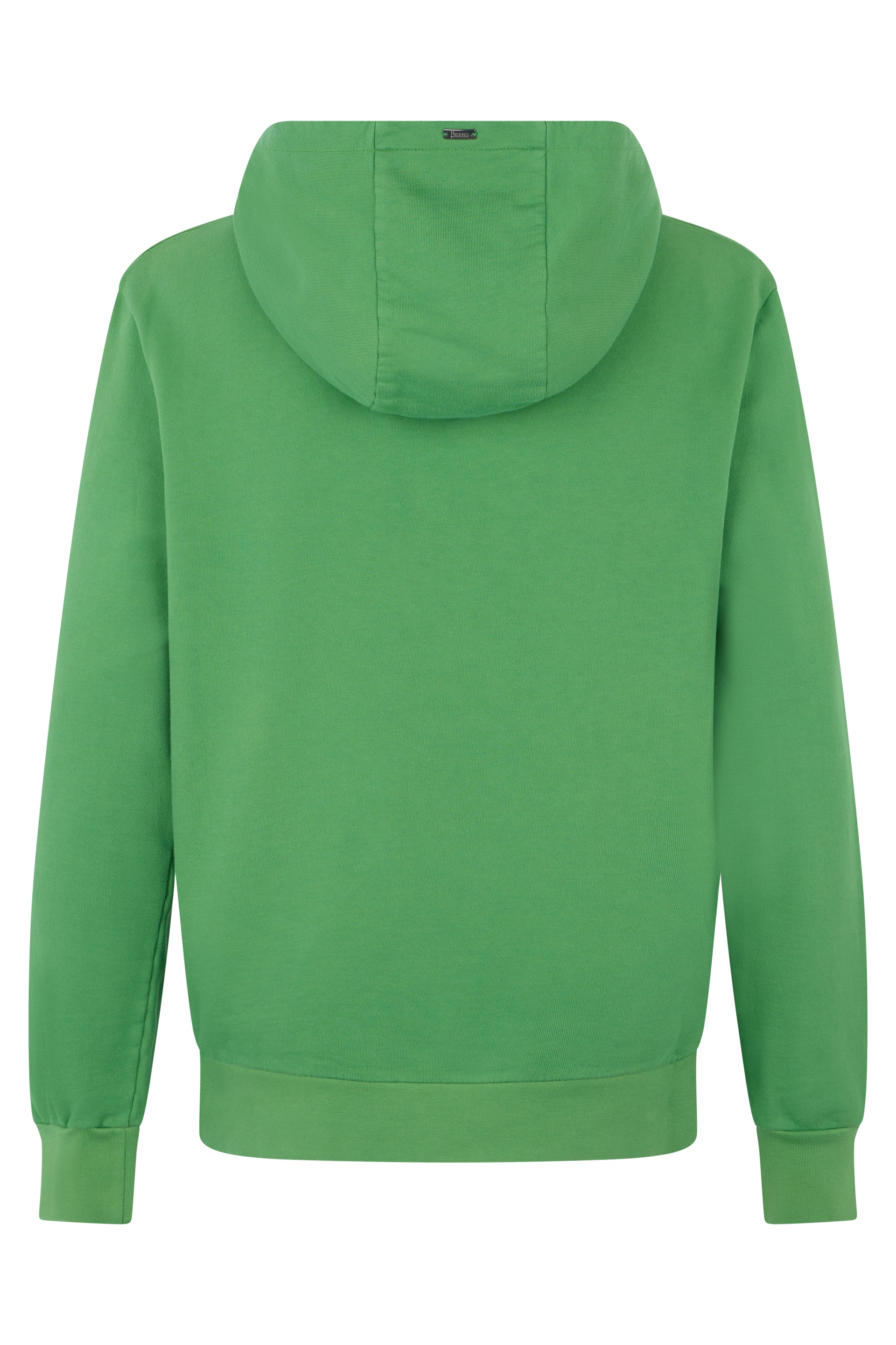 Bright green sweatshirt with hood