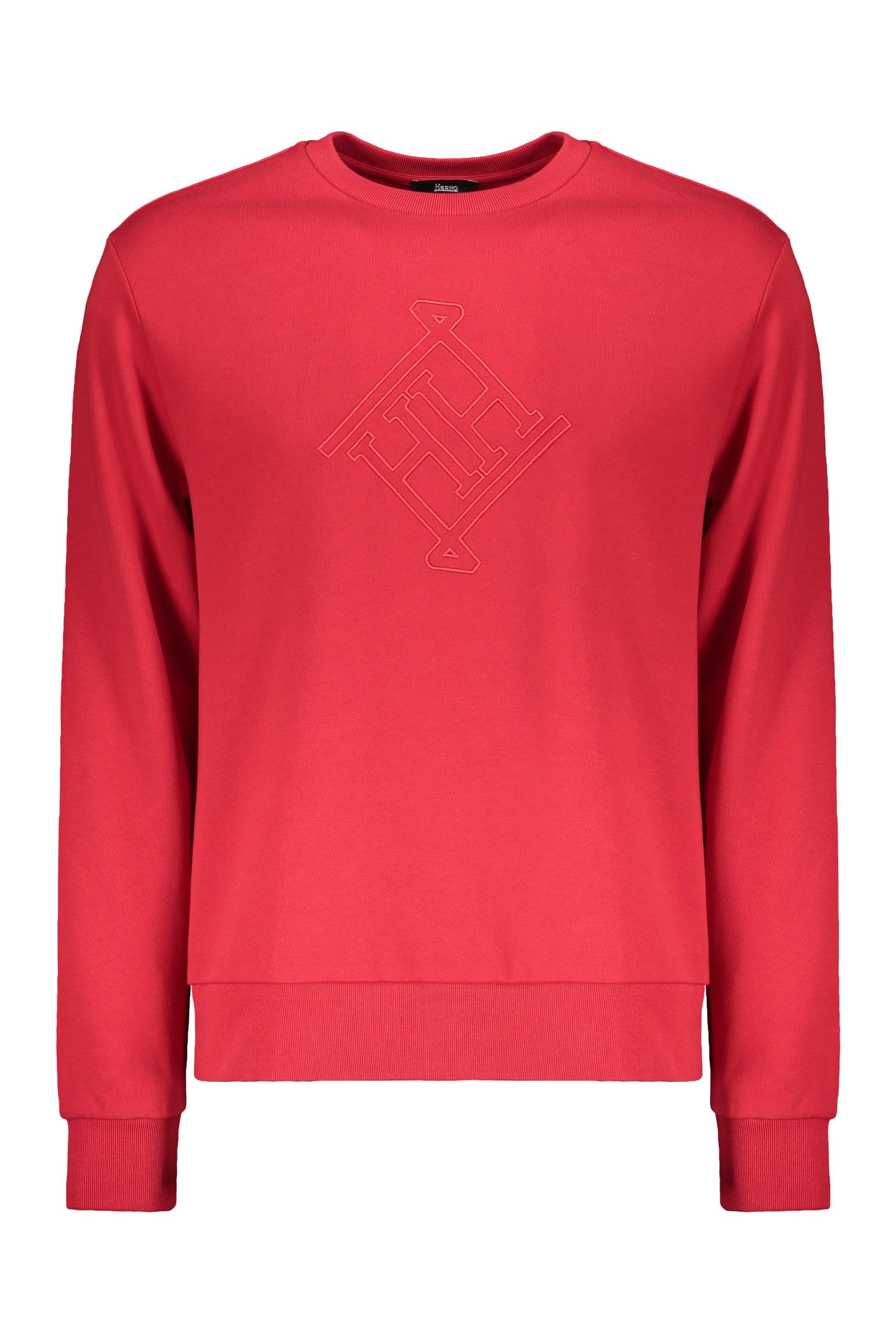 Versatile red sweatshirt in soft fabric