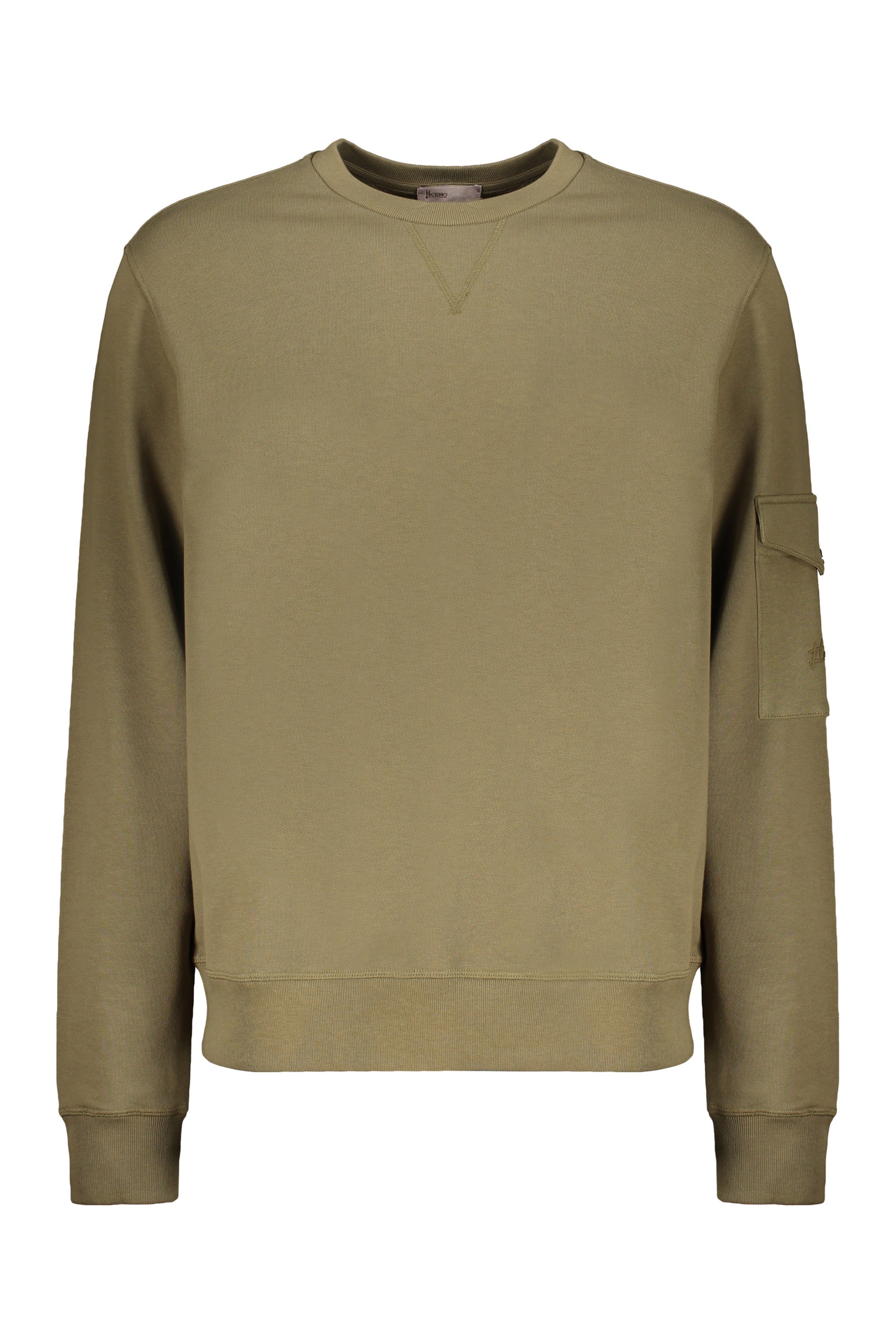 Olive versatile sweater with long sleeves