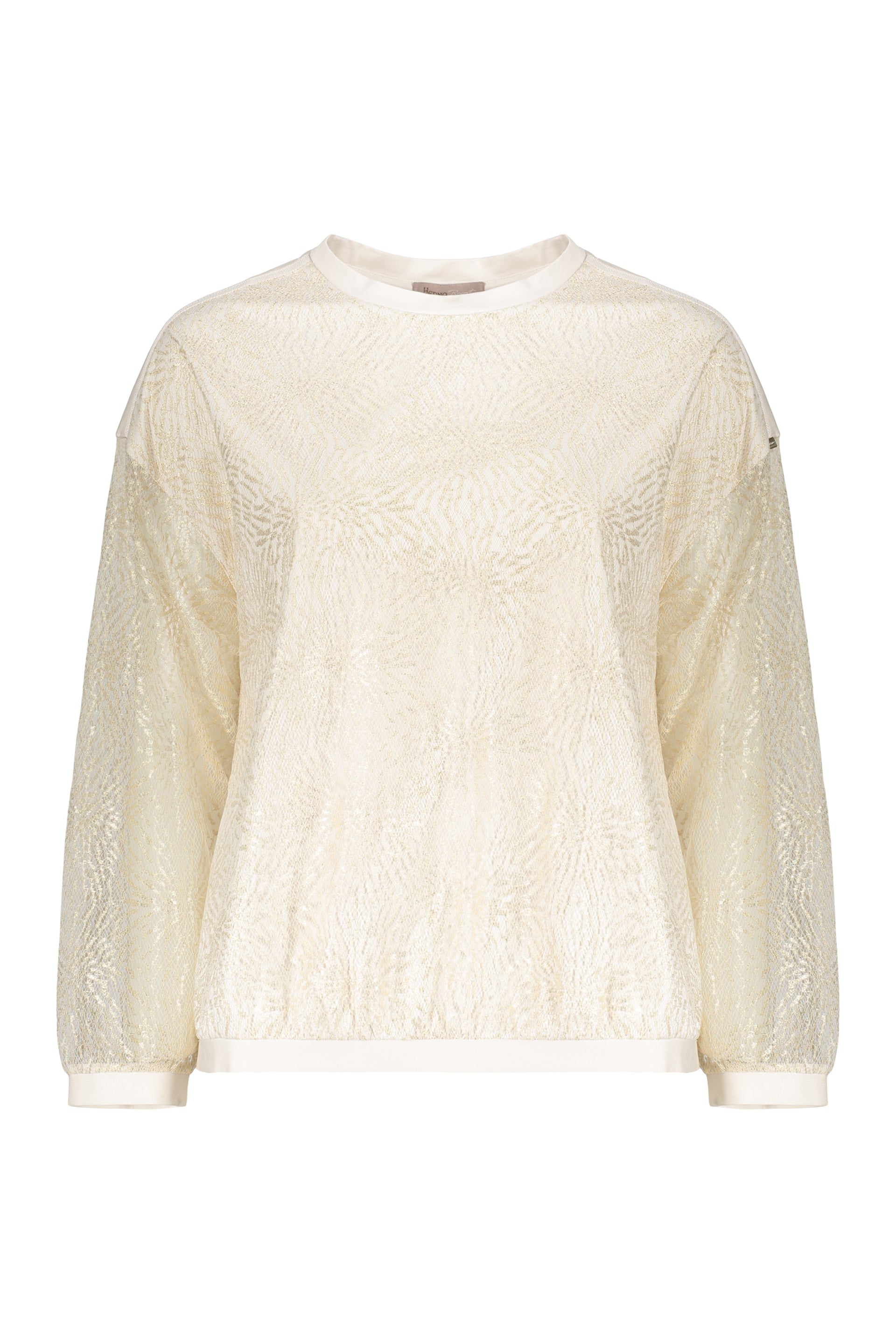 Elegant light beige blouse with long sleeves