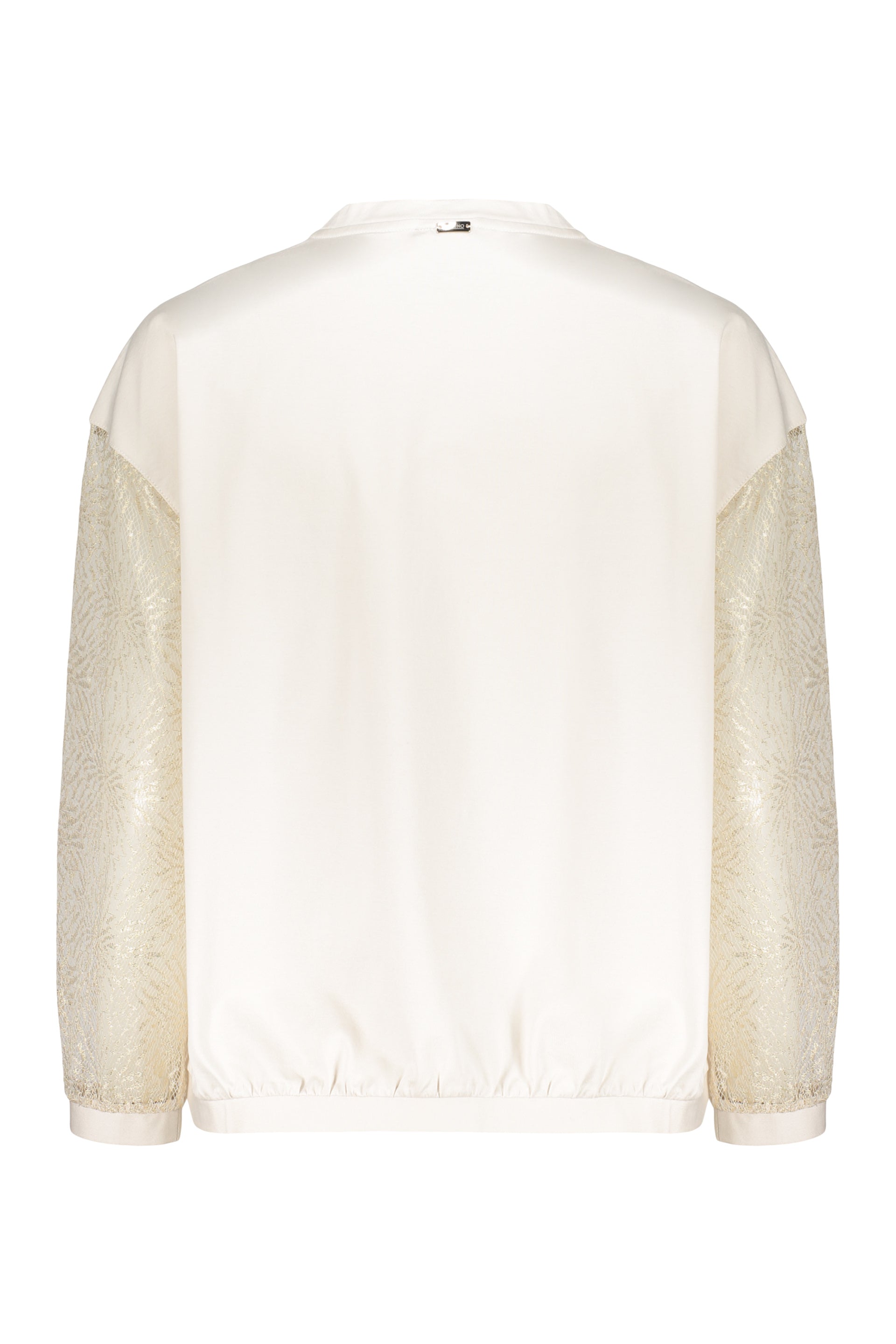 Elegant light beige blouse with long sleeves