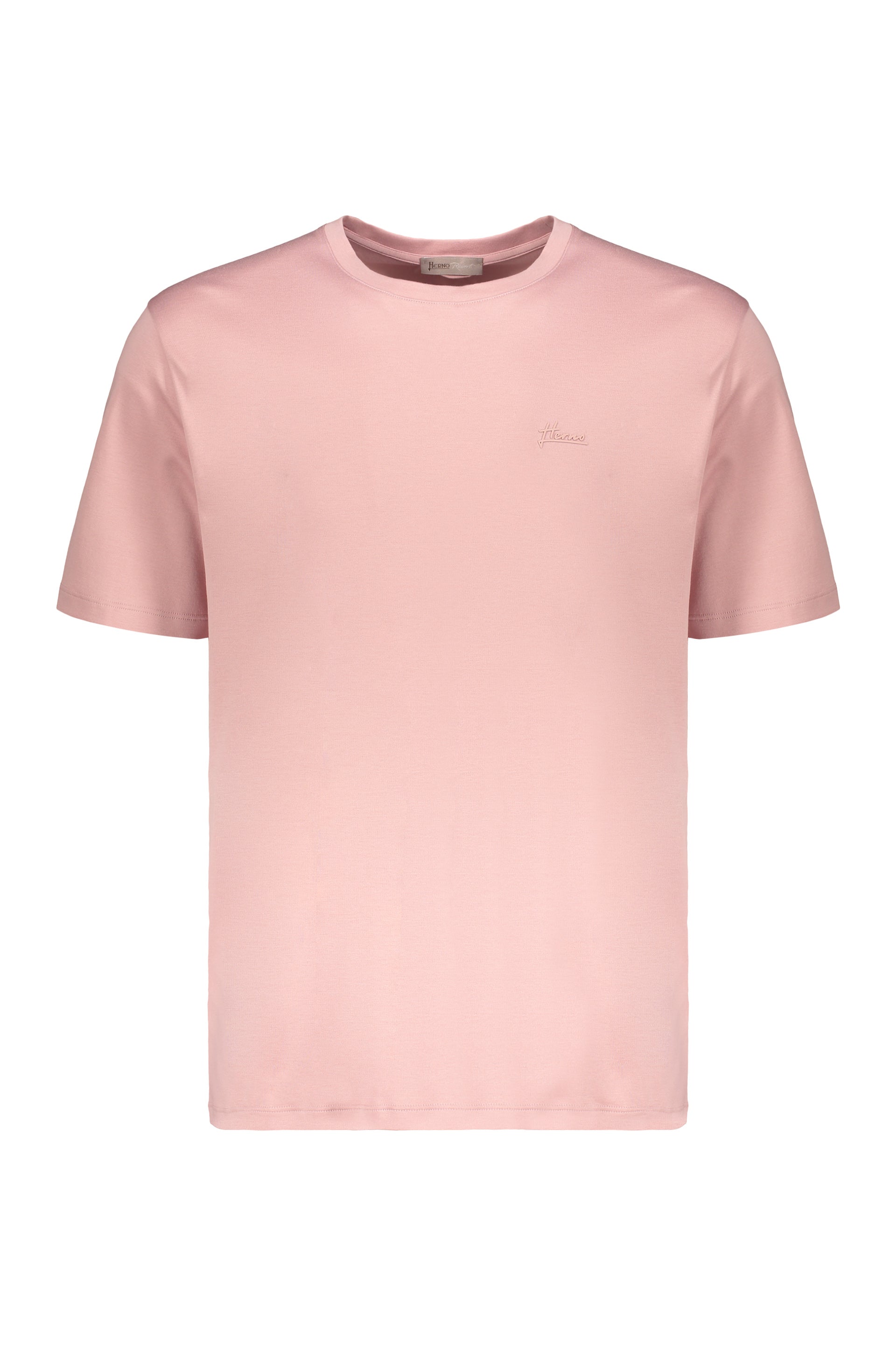 Pink T-shirt with short sleeves, casual style