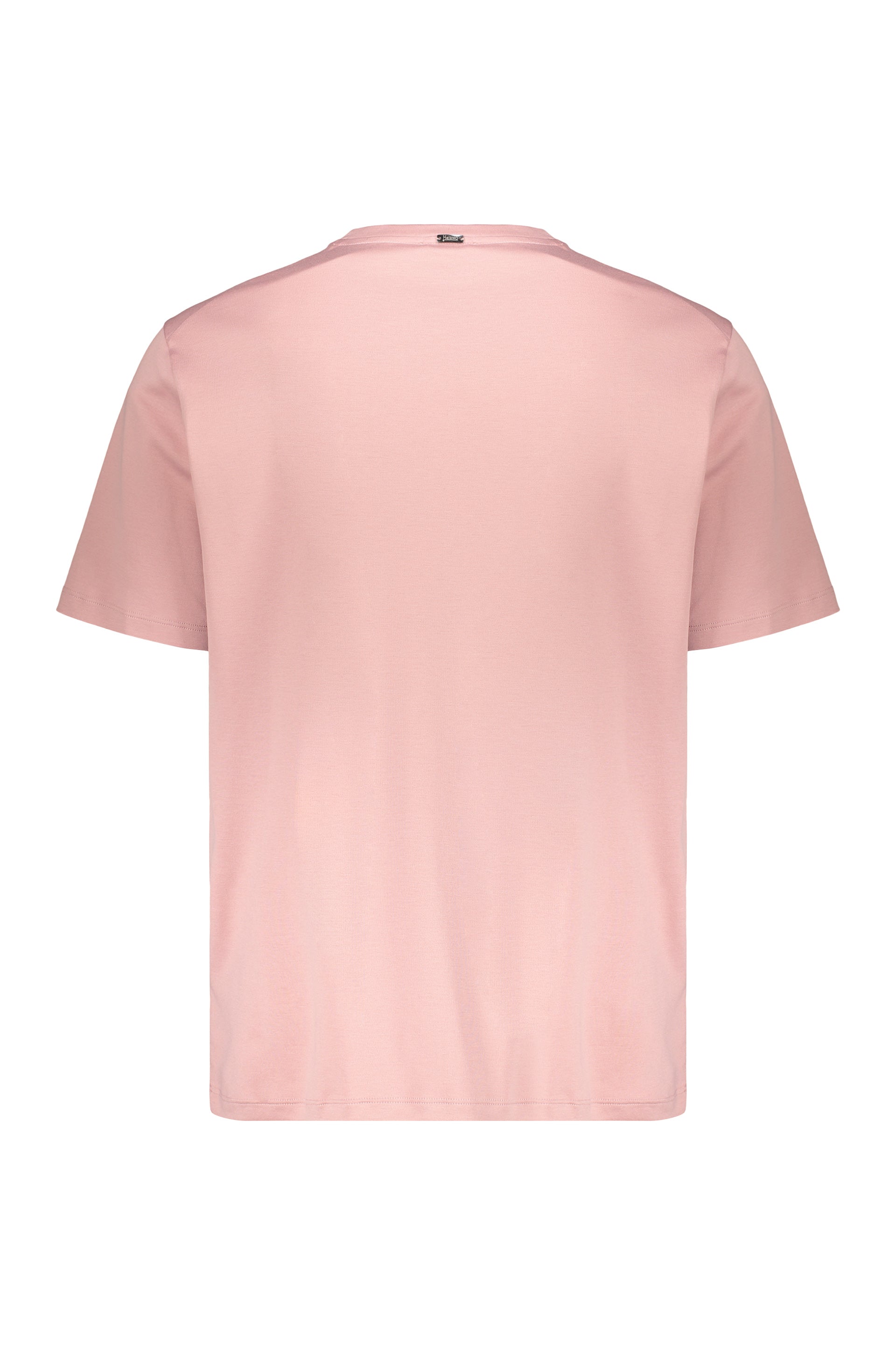 Pink T-shirt with short sleeves, casual style