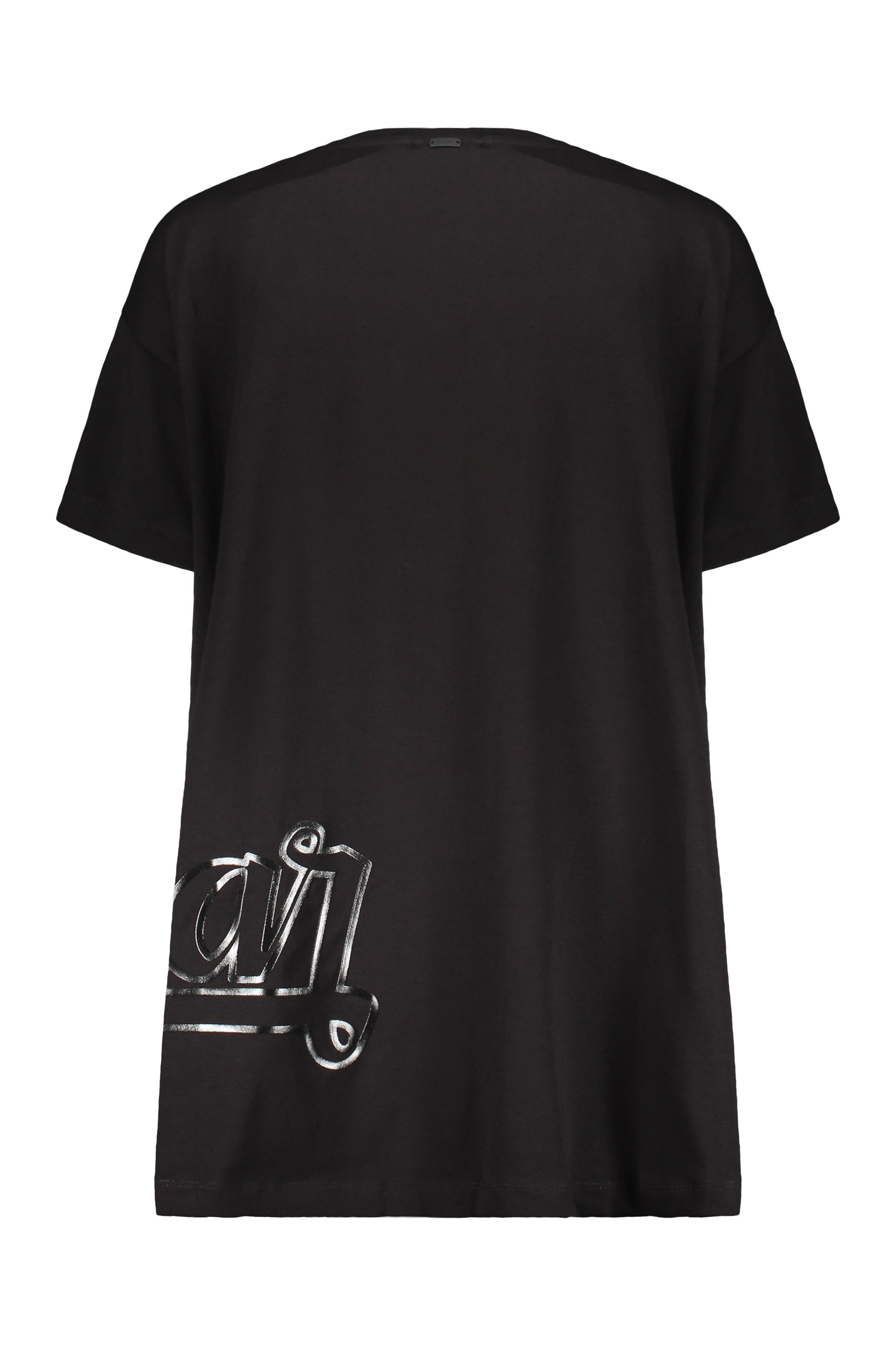 Loose black t-shirt in light cotton