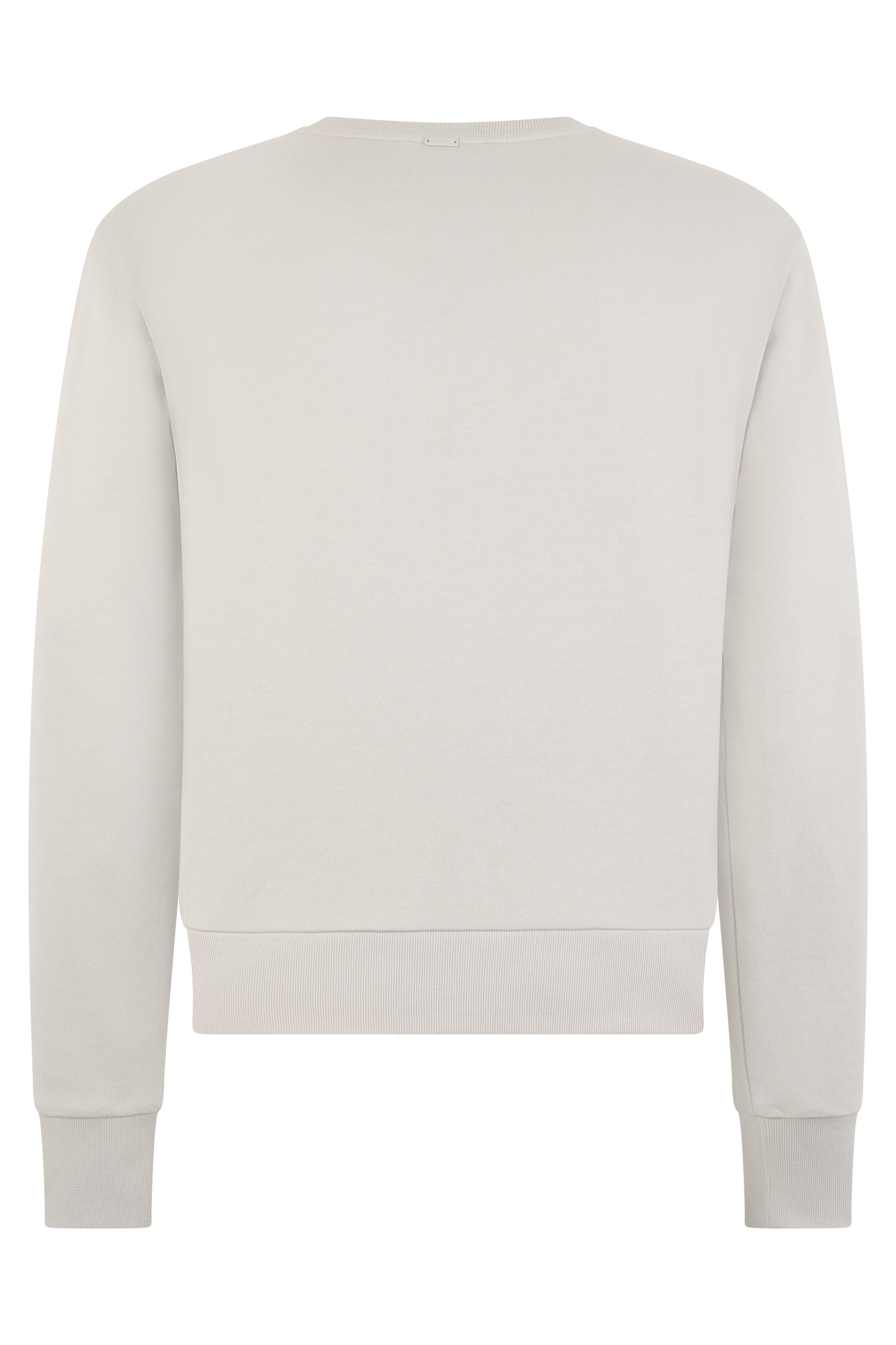 White minimal sweatshirt with functional pocket