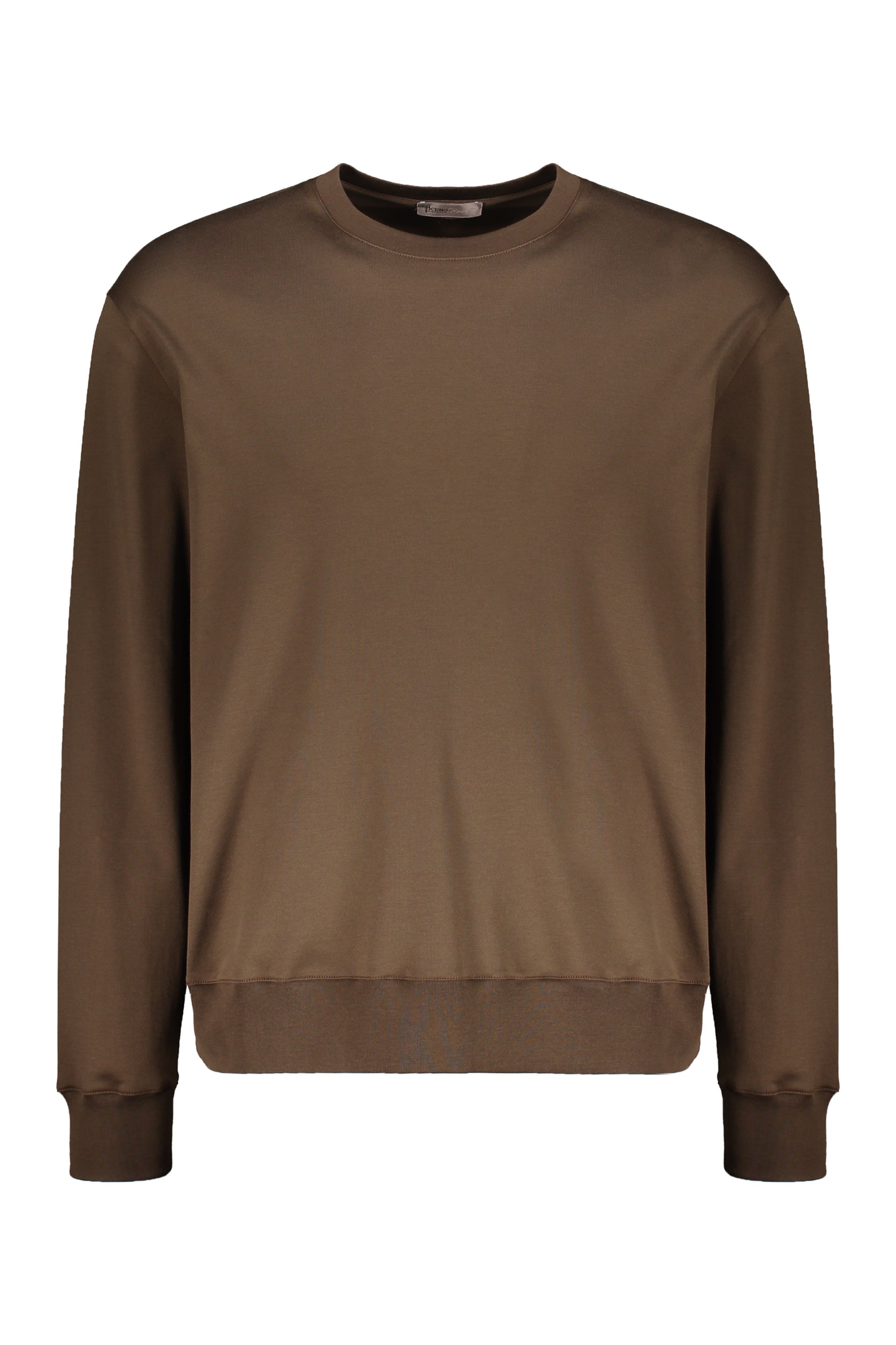 Shirt with round neckline