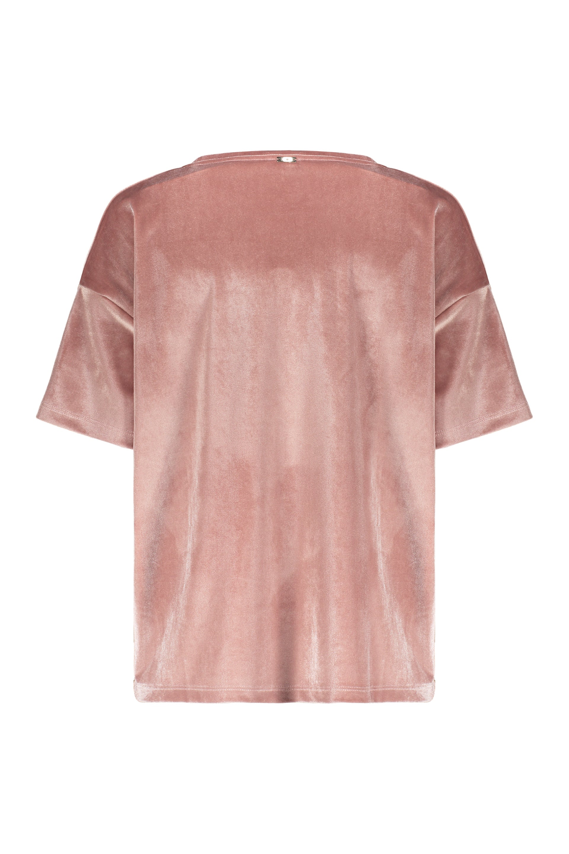 Elegant pink blouse with short sleeves