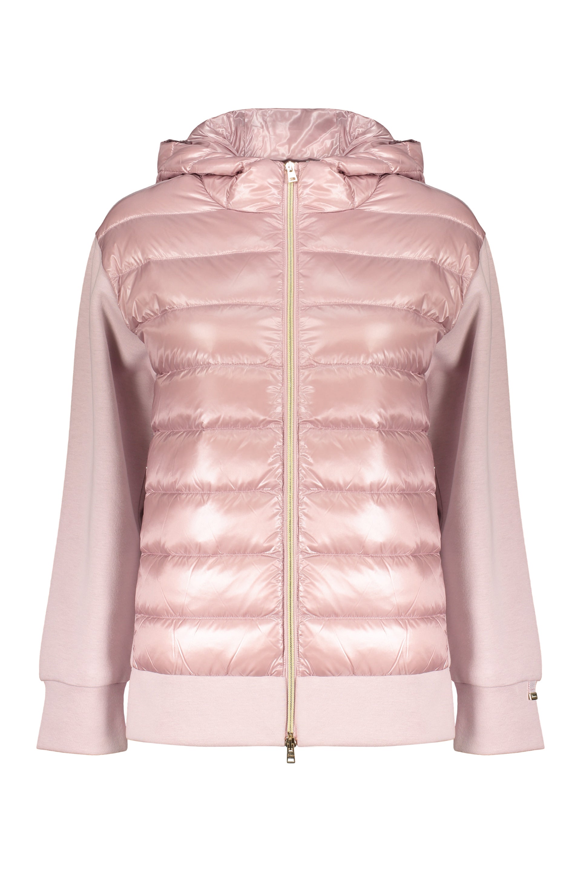 Light padded pink jacket with hood and zip