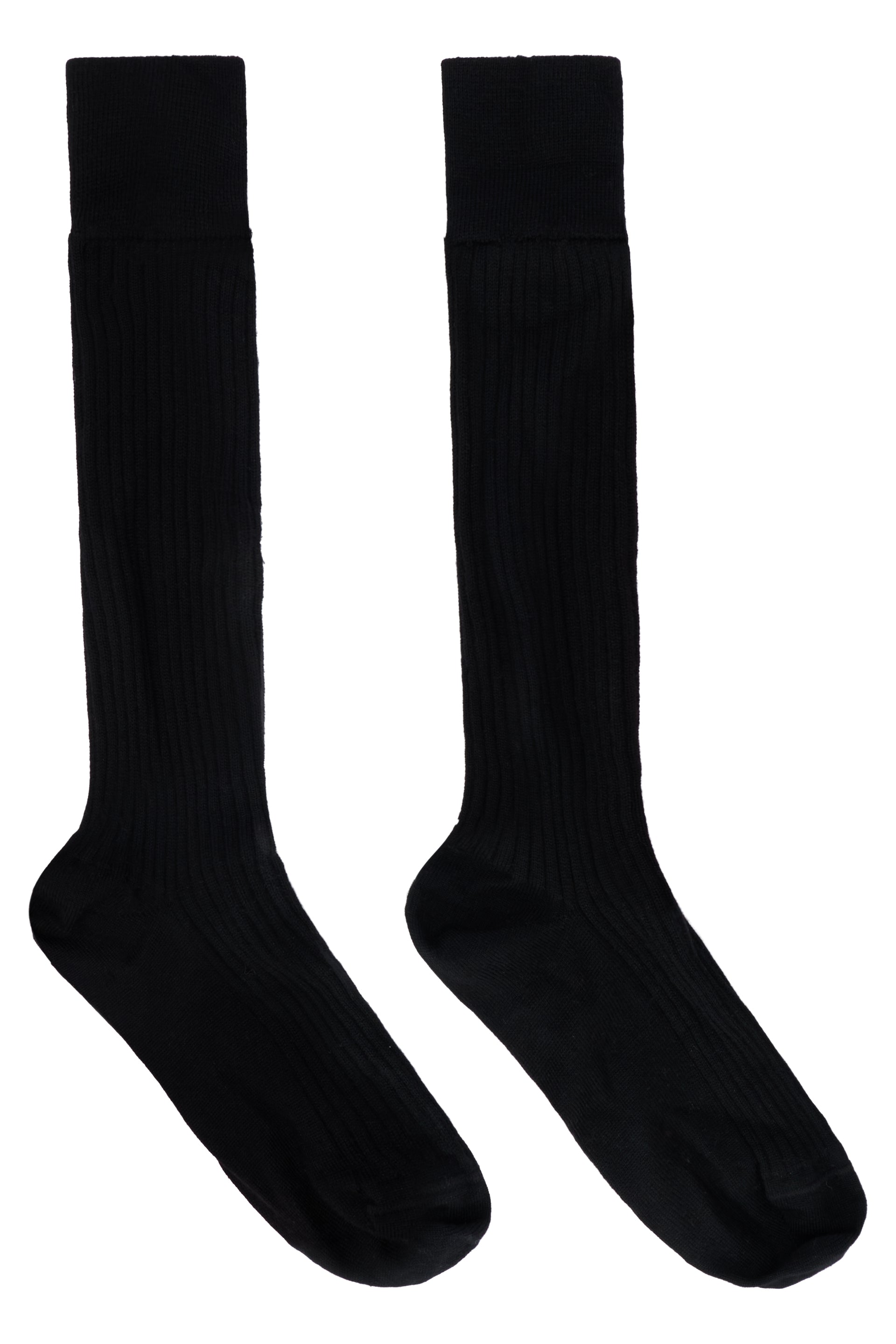 Long black socks, soft and durable.