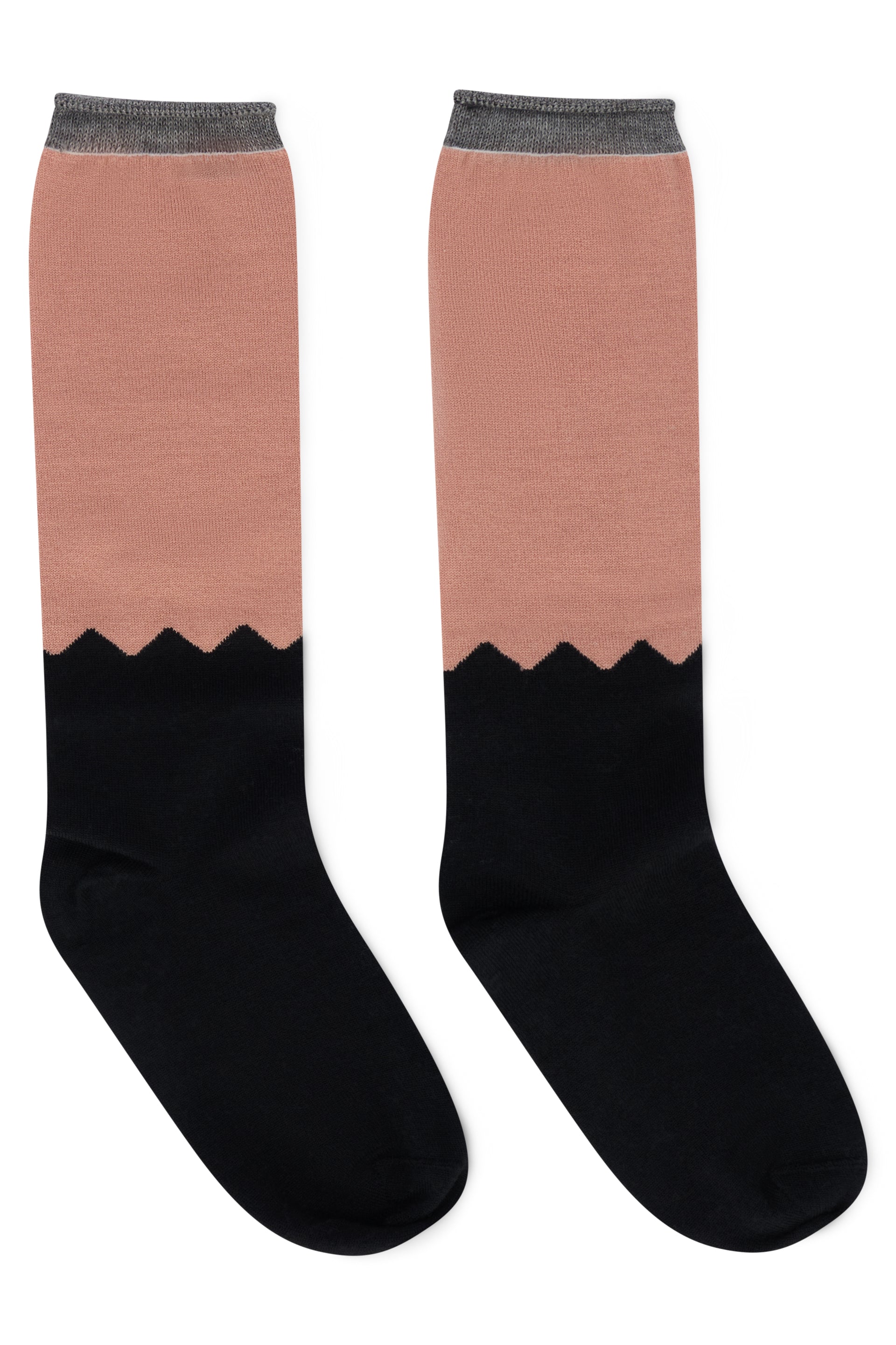 Black and pink socks with a stylish and comfortable design.