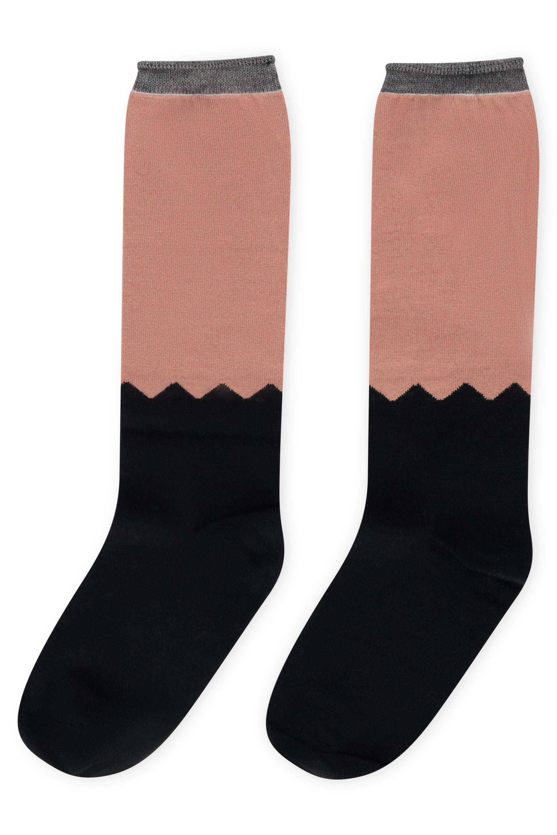 Black and pink socks with a stylish and comfortable design.