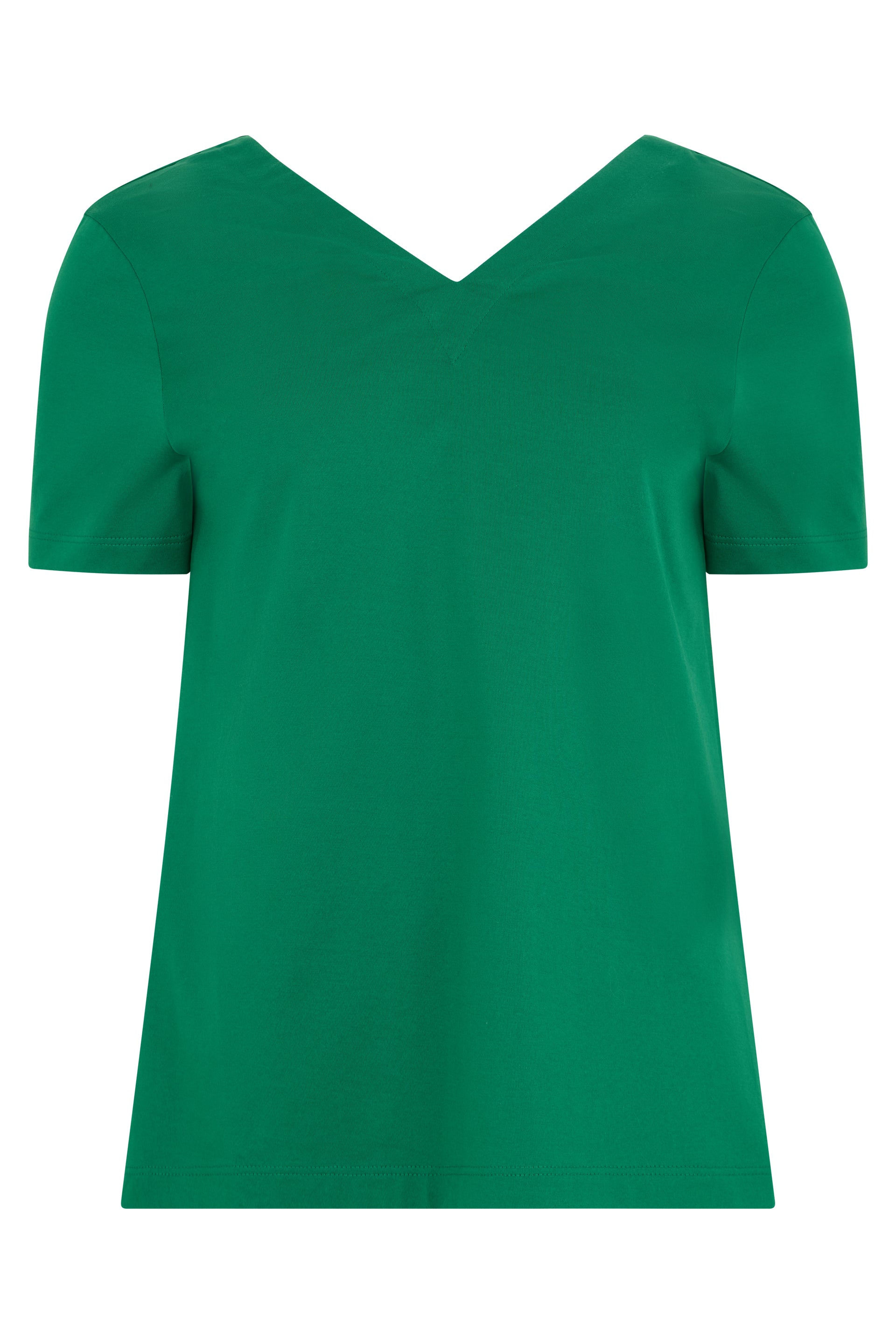 Elegant Green V-neck T-shirt