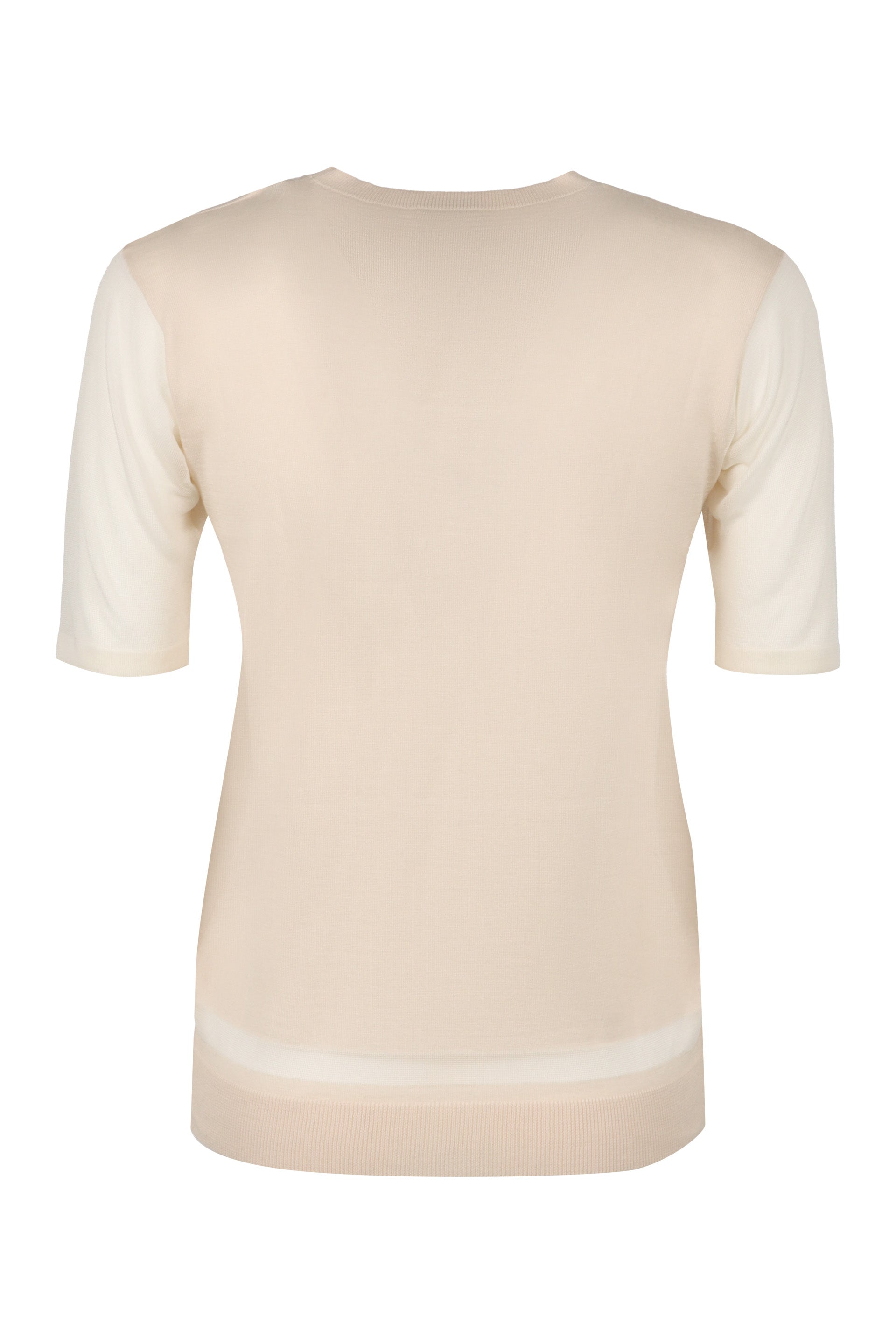 Knitted wool-blend top