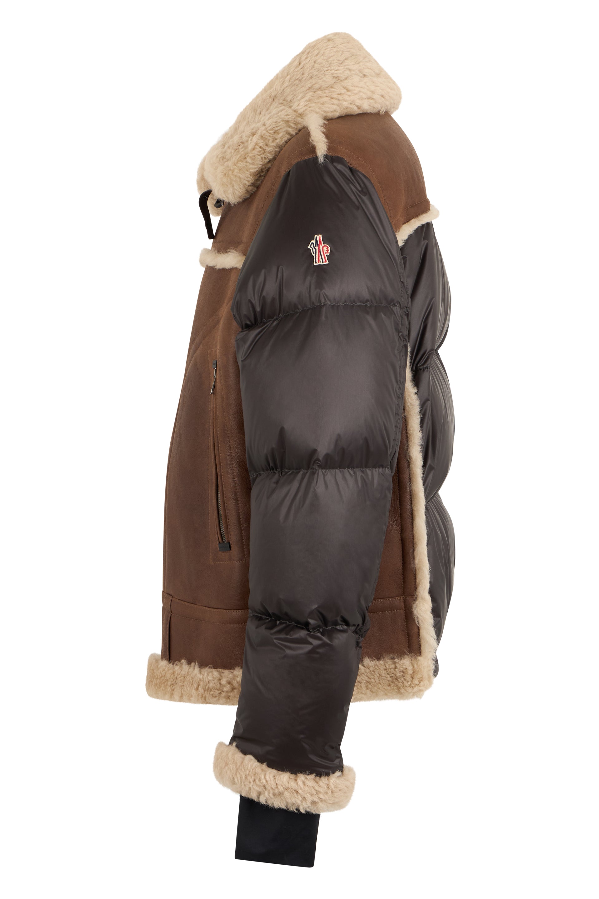 Padded jacket in nappa and shearling Argens