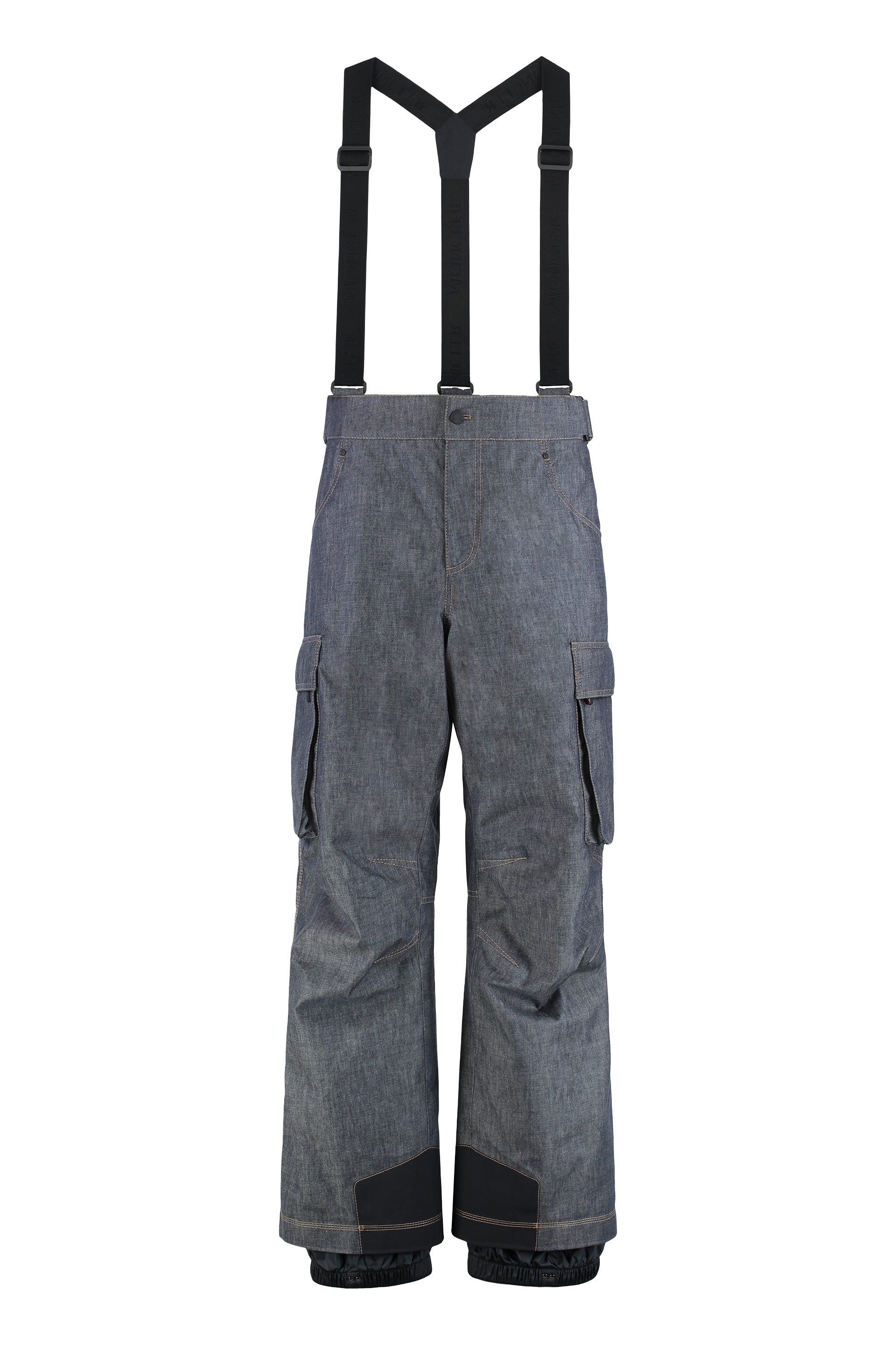 Ski bib overall padded in denim