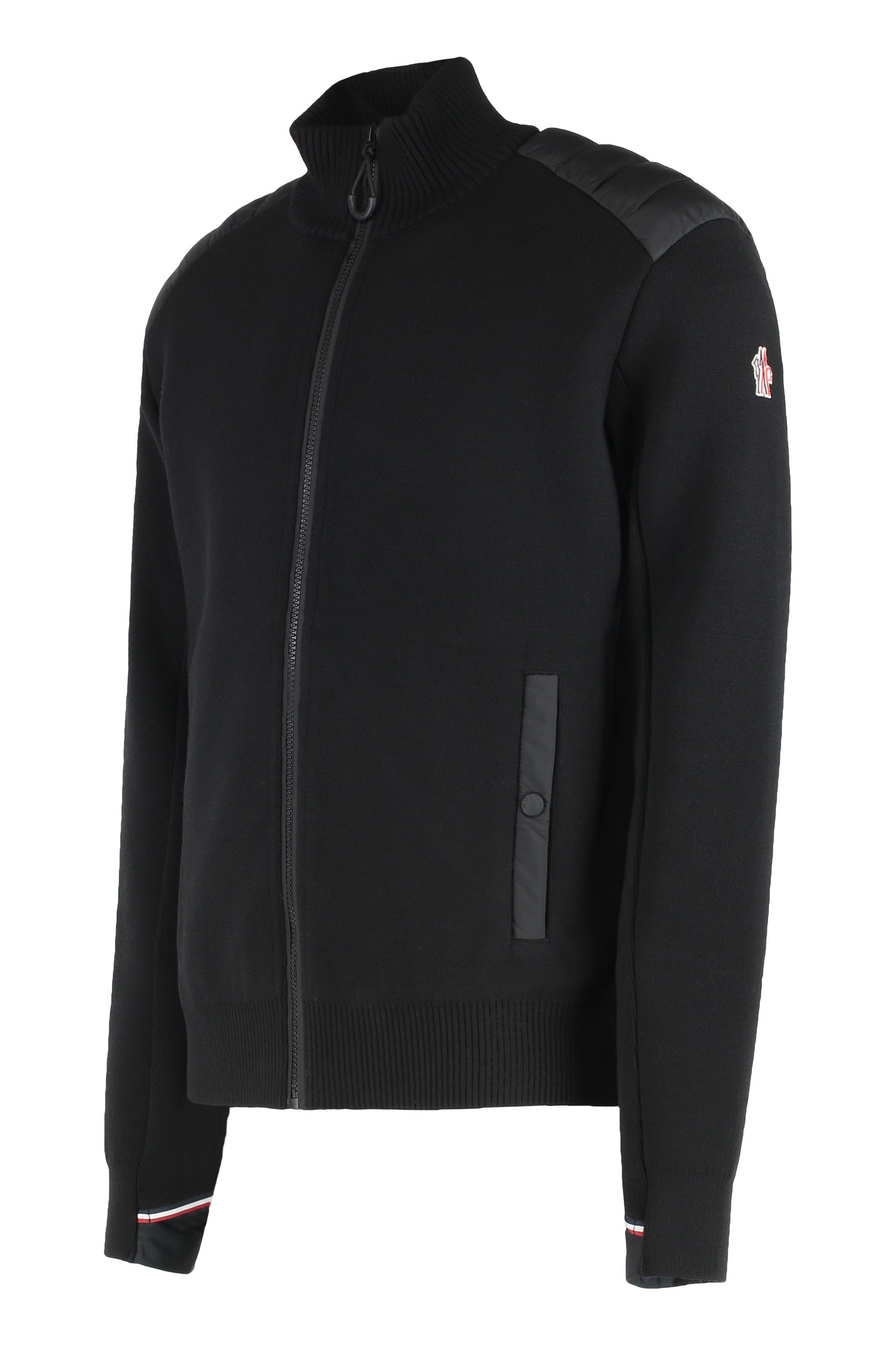 Padded cardigan in wool