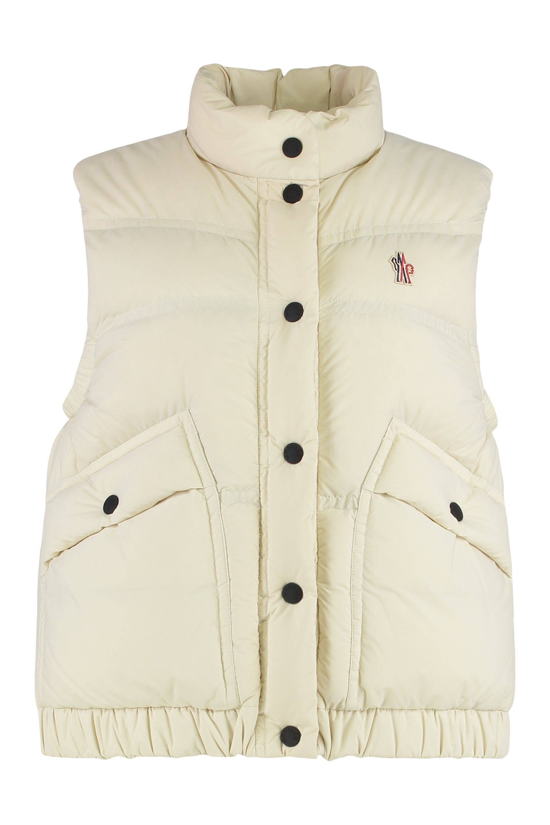 Padded Gilet in Down Beige