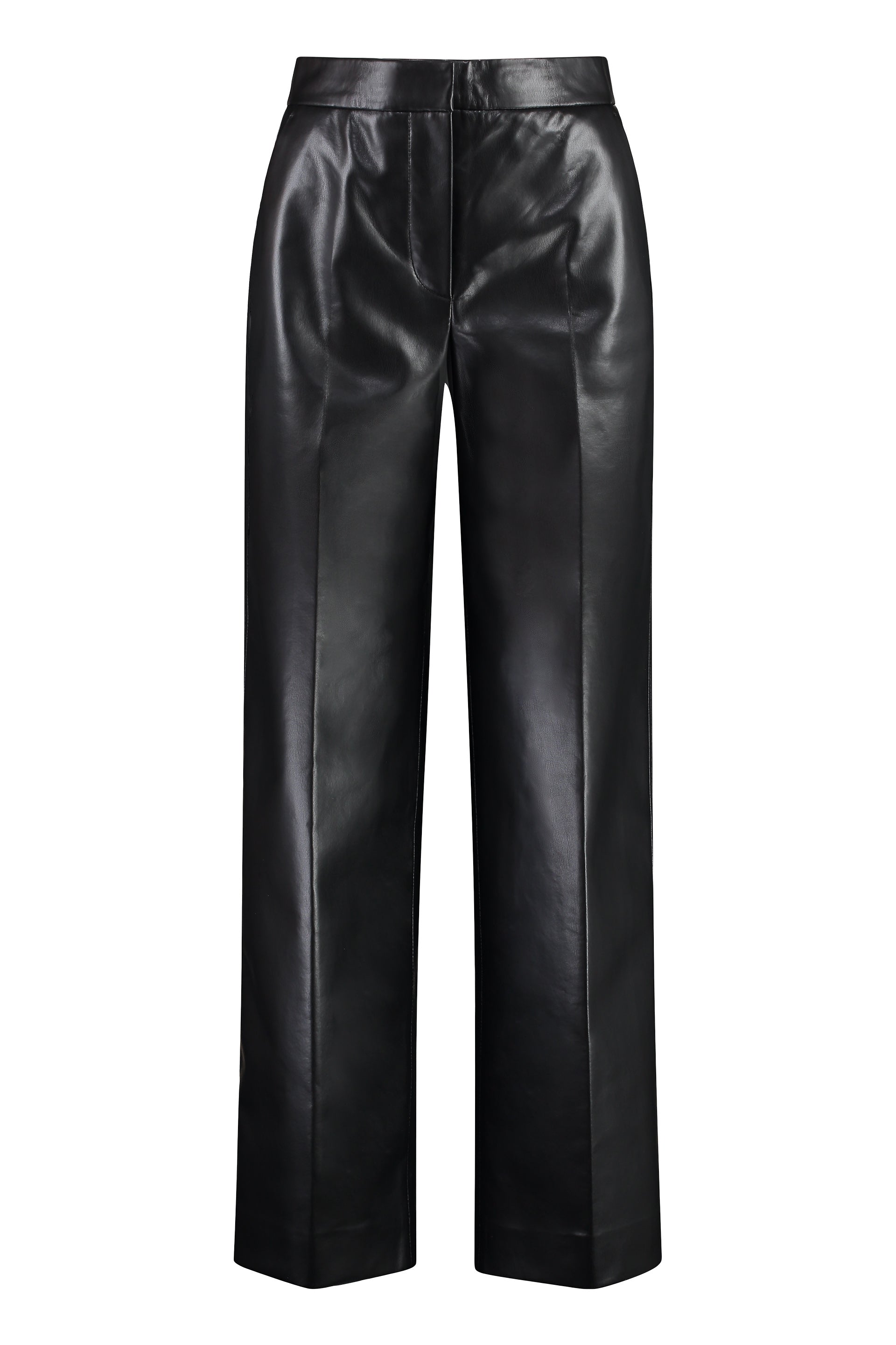 Faux leather trousers