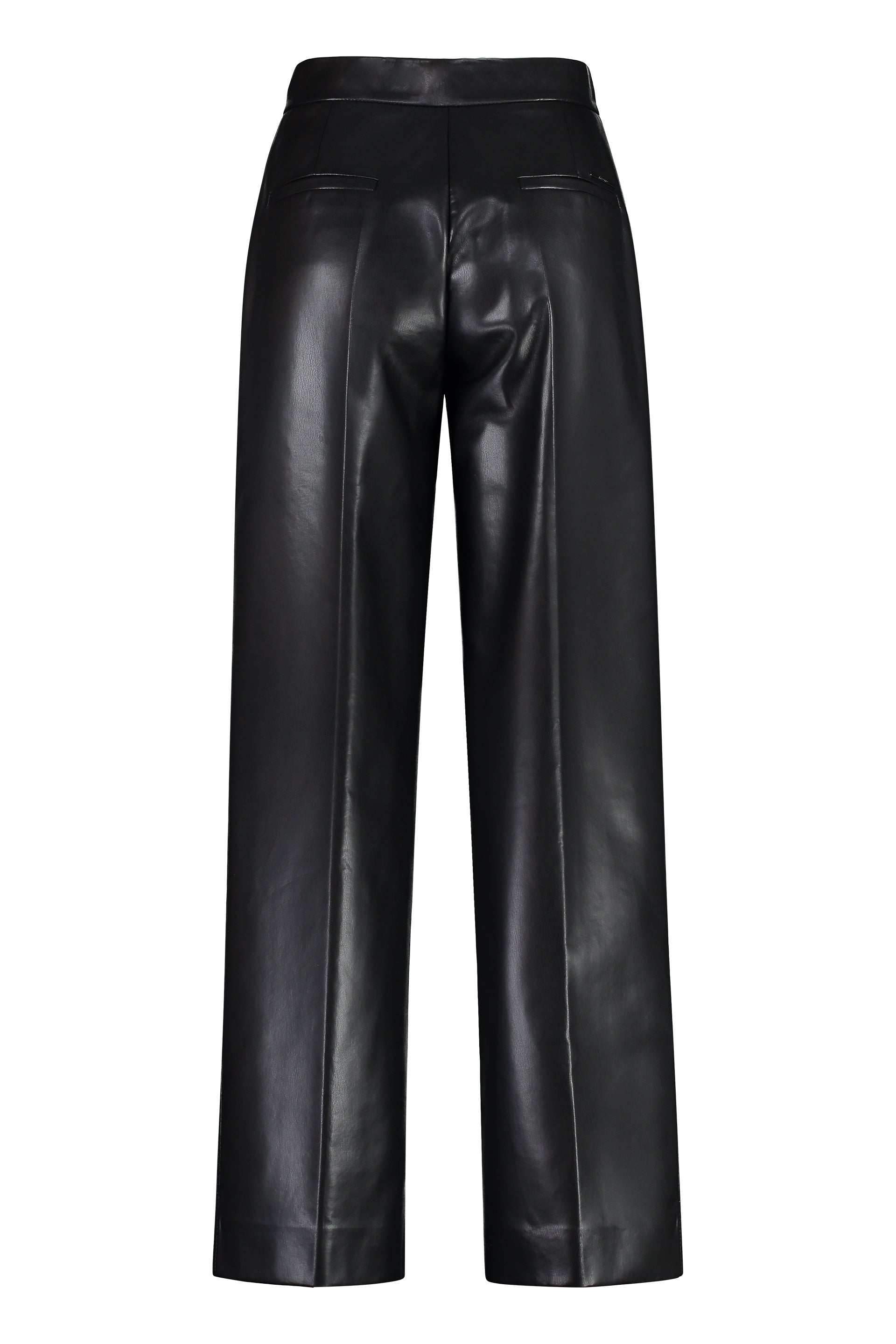 Faux leather trousers