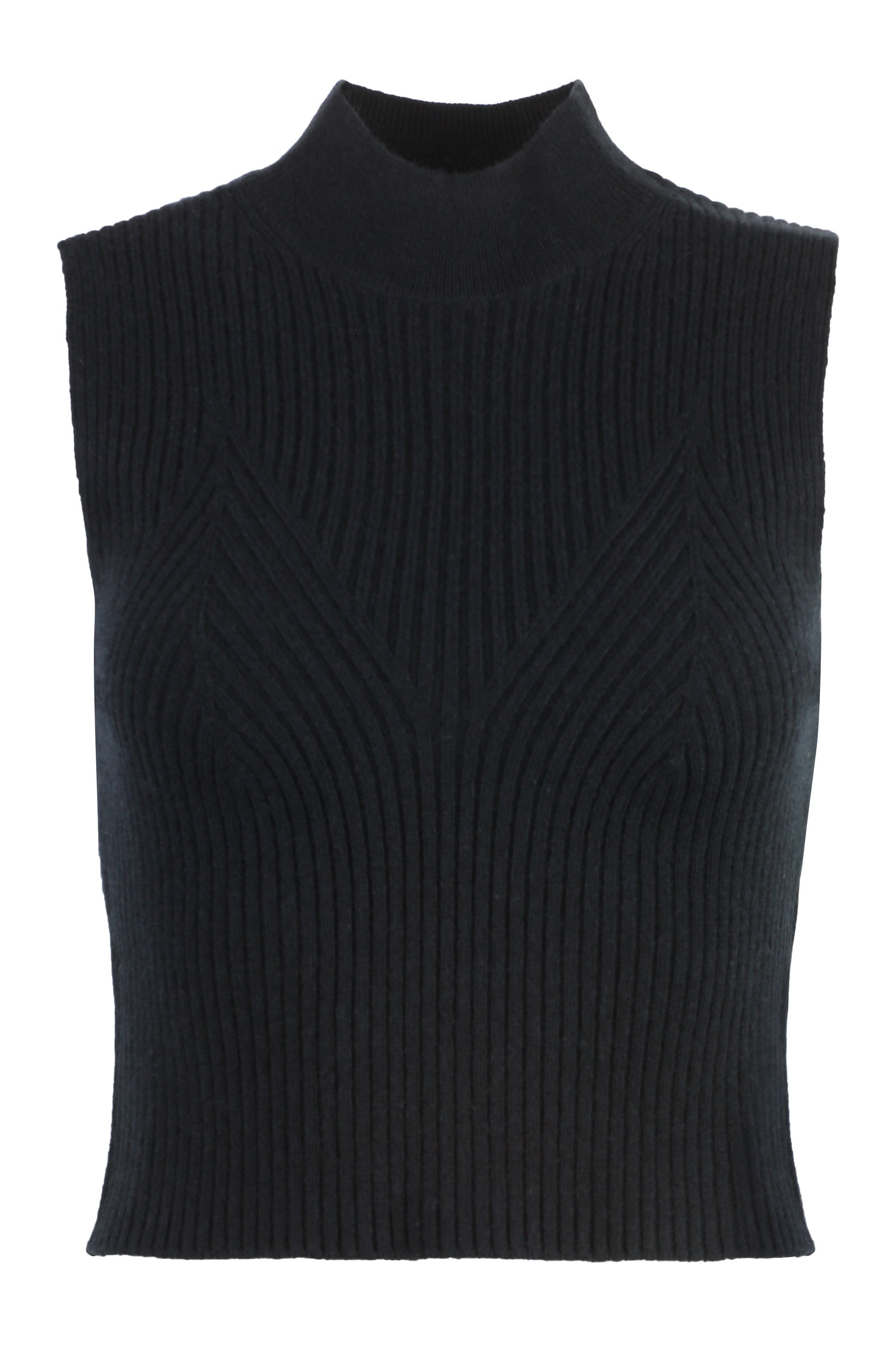 Knitted wool vest