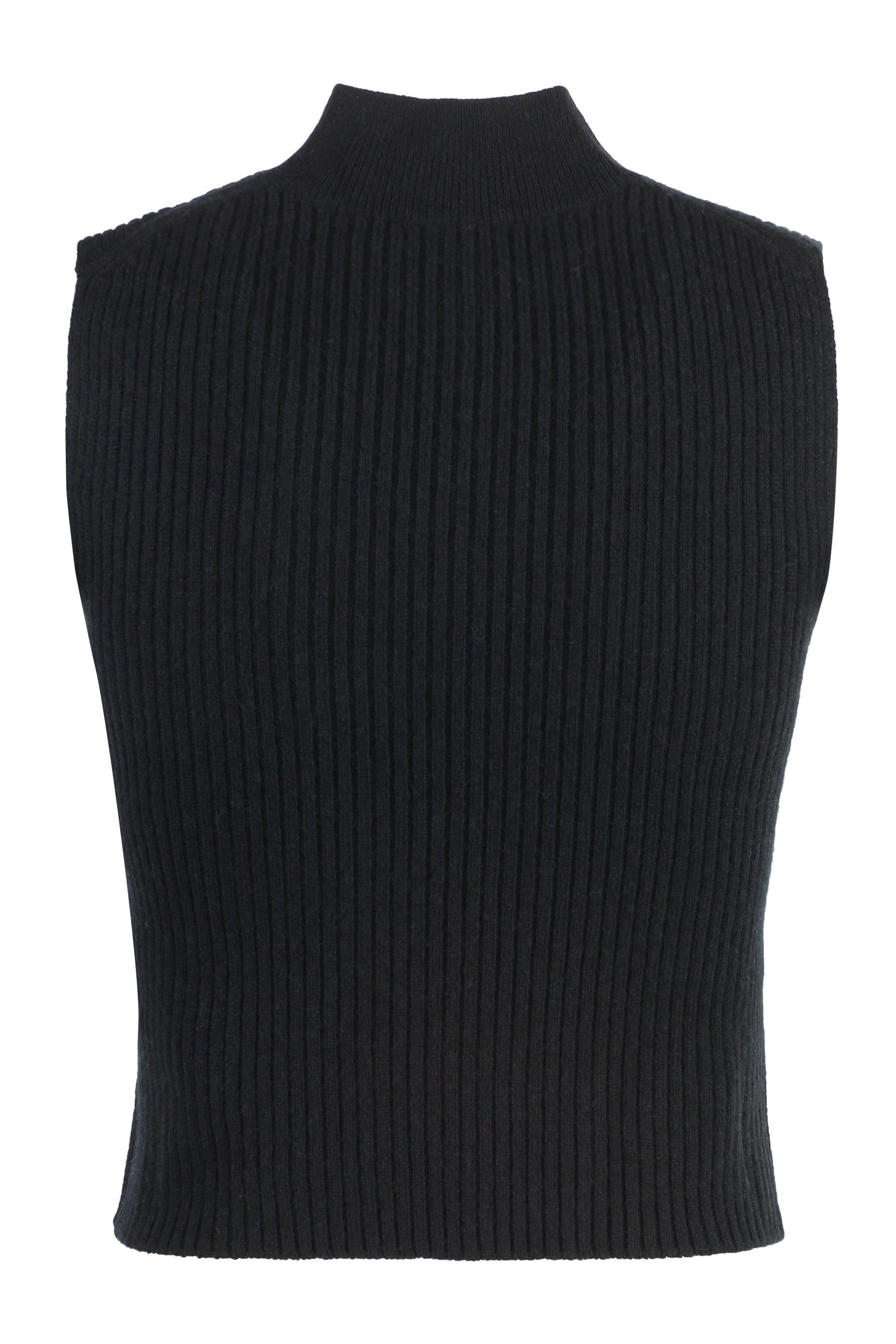 Knitted wool vest