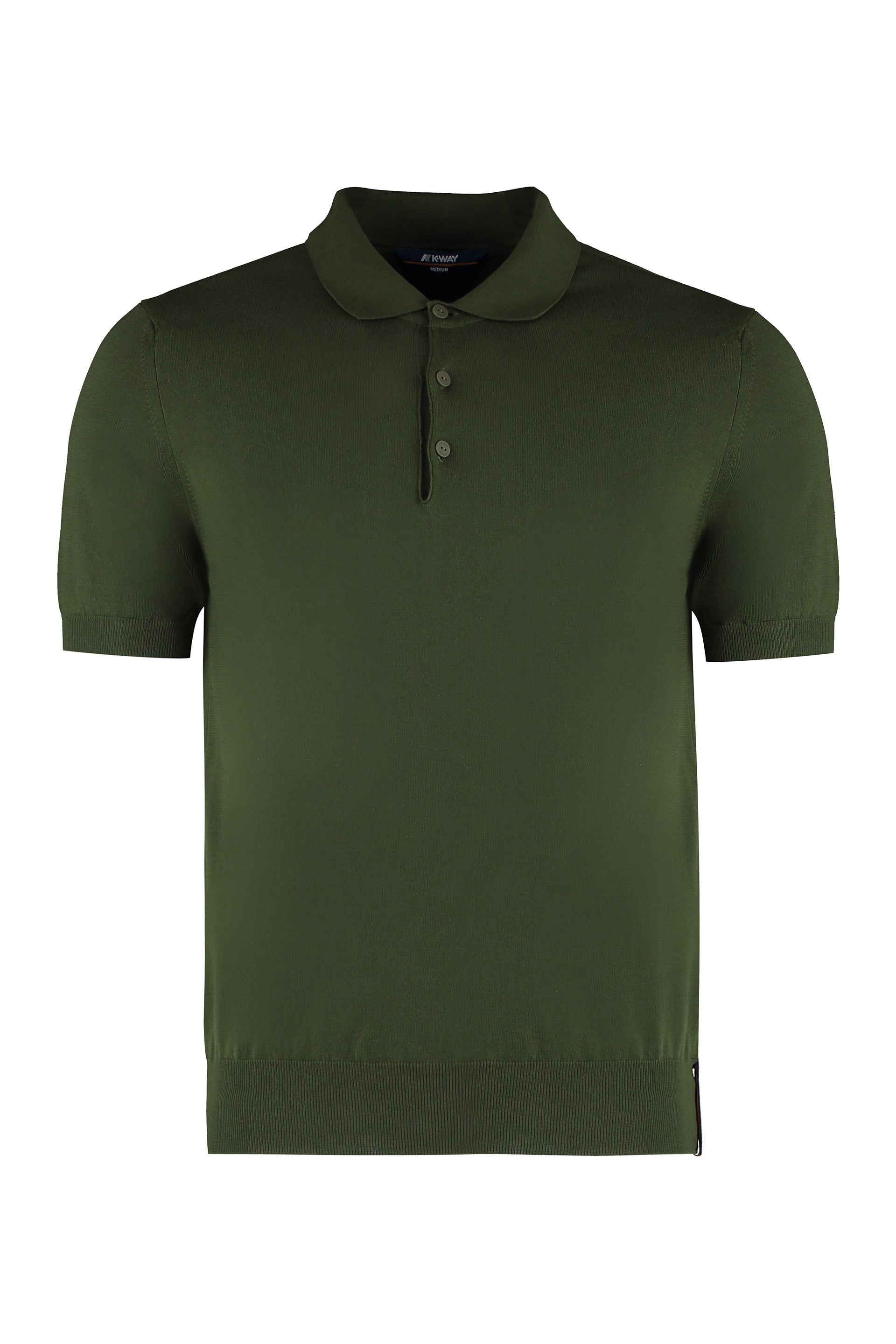 Pleyne knitted cotton polo shirt