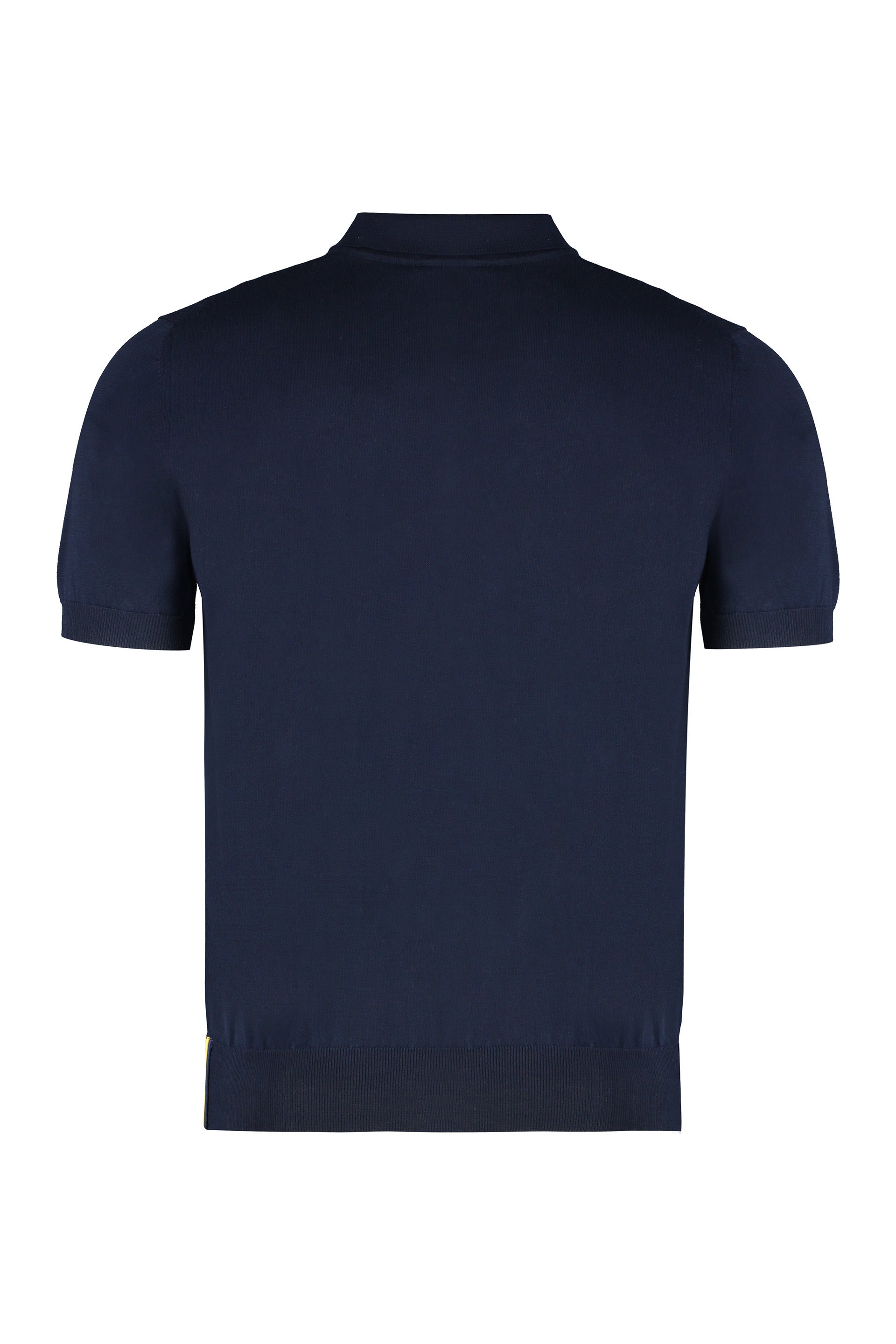 Pleyne knitted cotton polo shirt