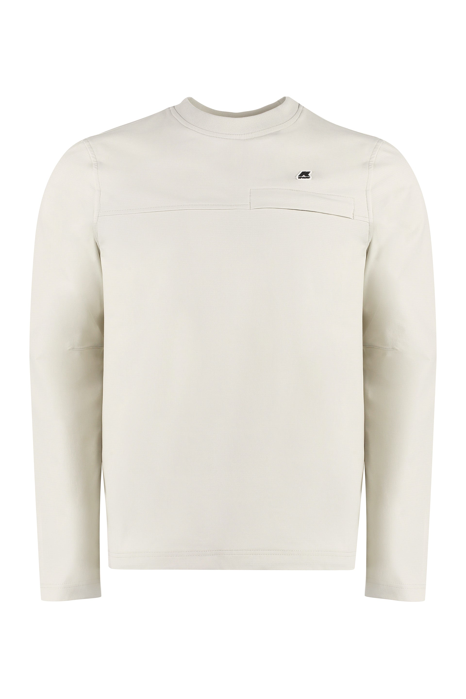 Patch detail crew-neck sweatshirt