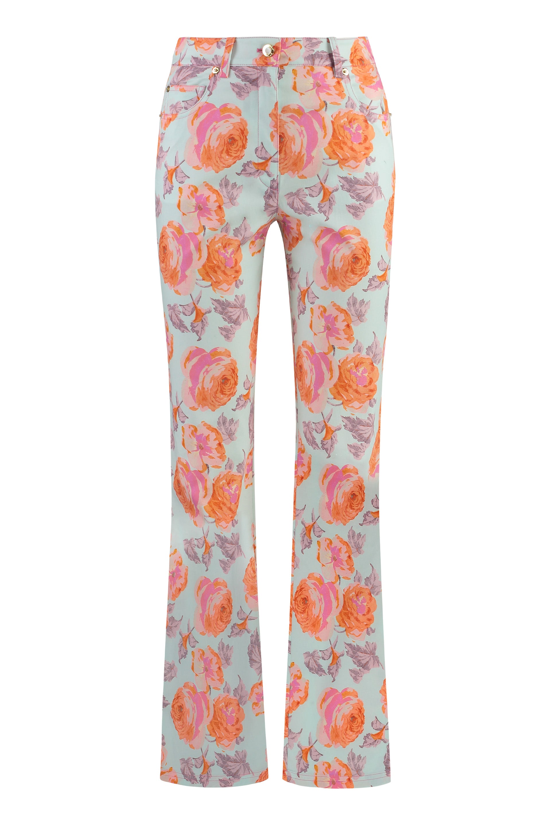 Printed cotton trousers