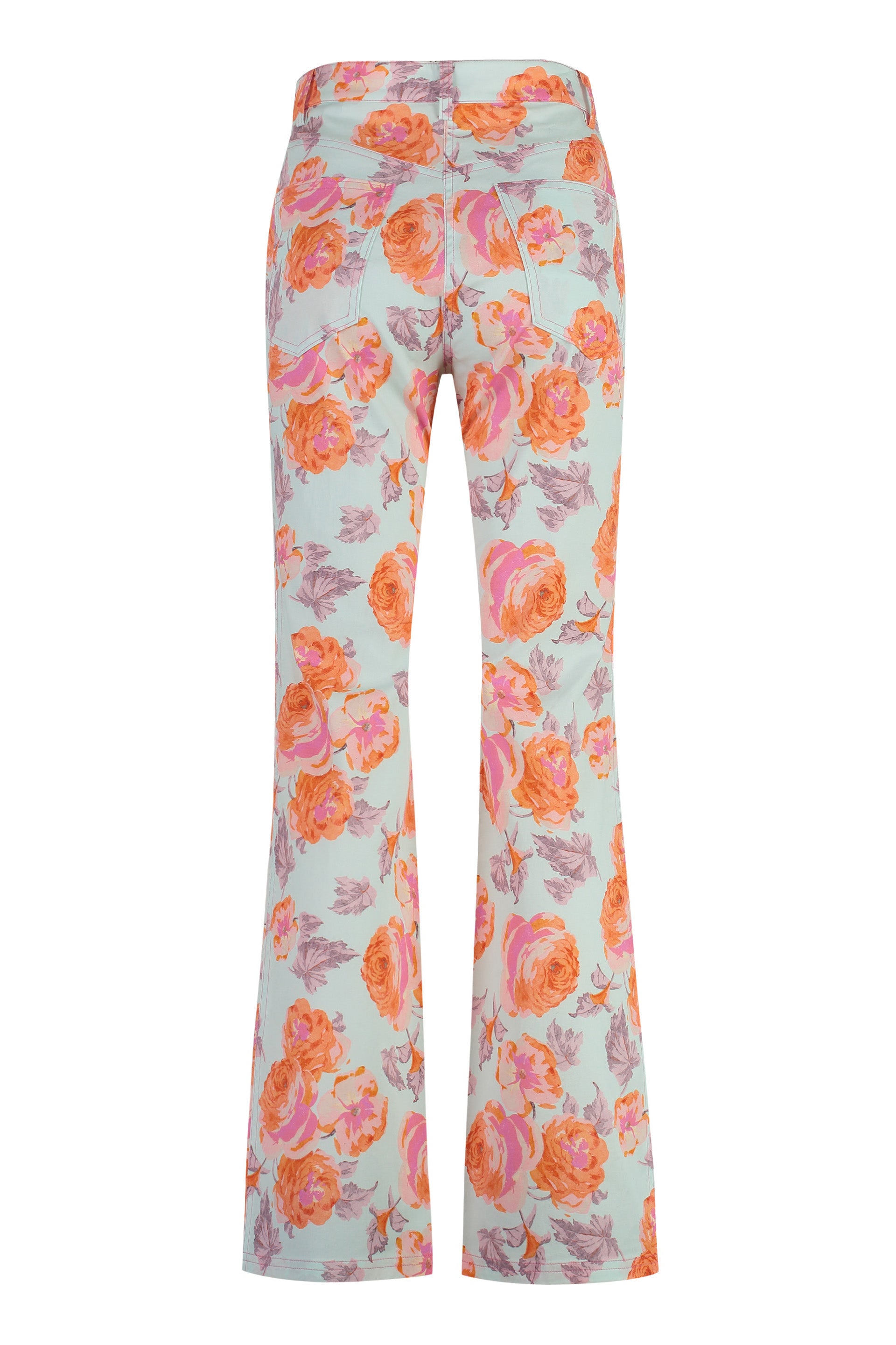 Printed cotton trousers