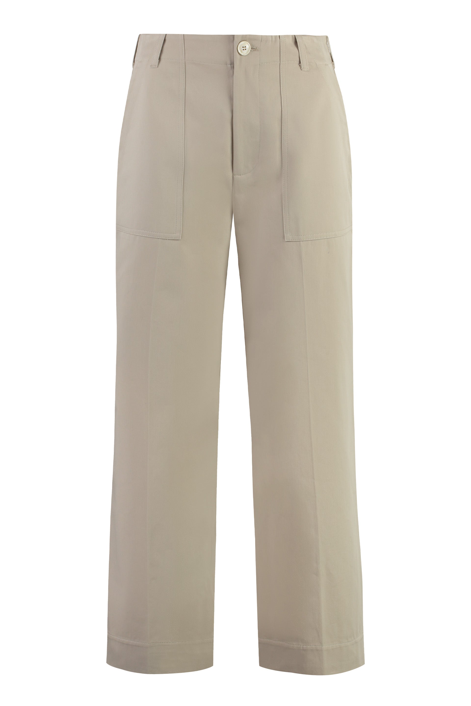 Cotton cropped trousers